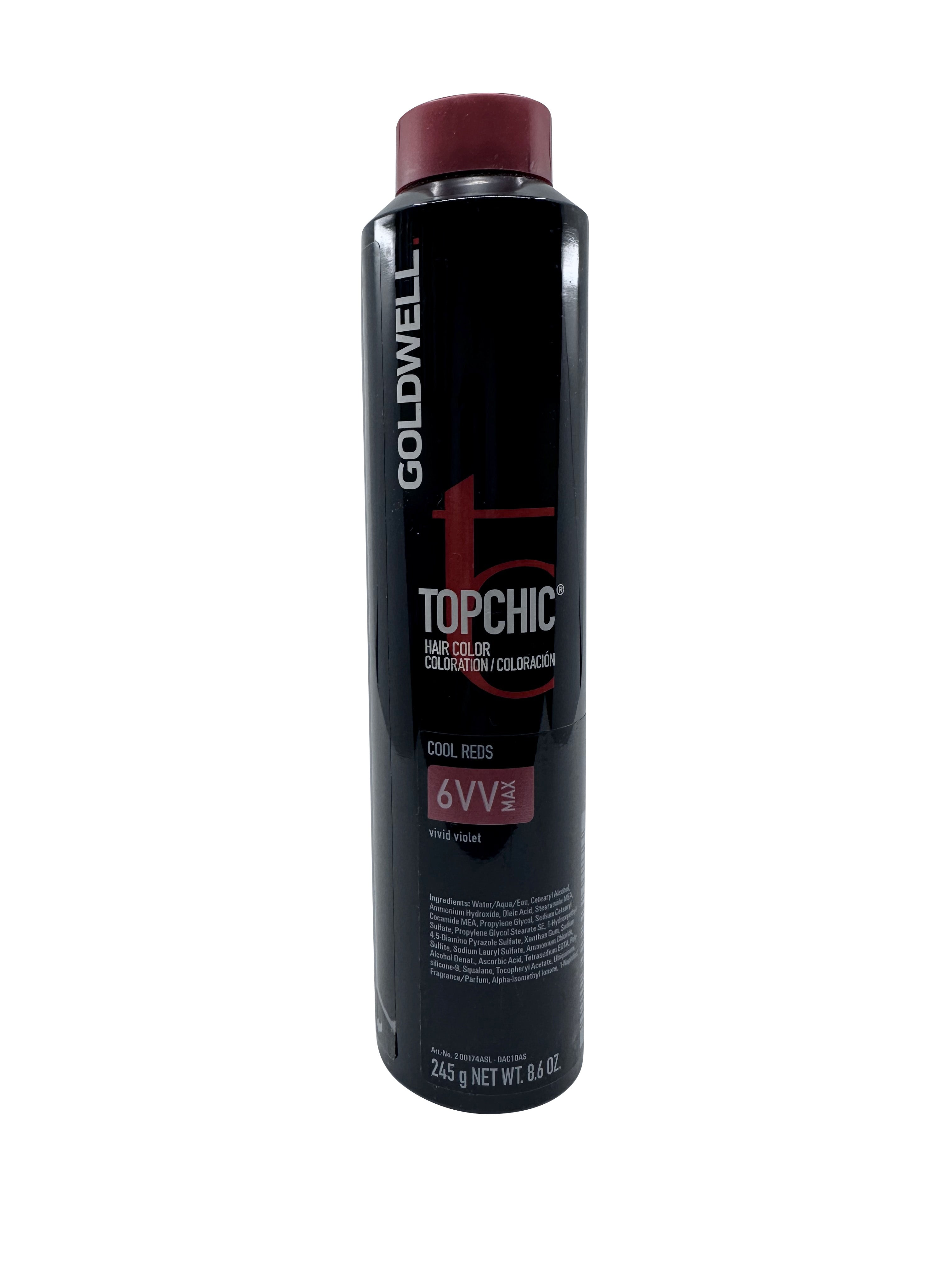 Goldwell Topchic Hair Color Cool Reds 6VV Max Vivid Violet 8.6 OZ