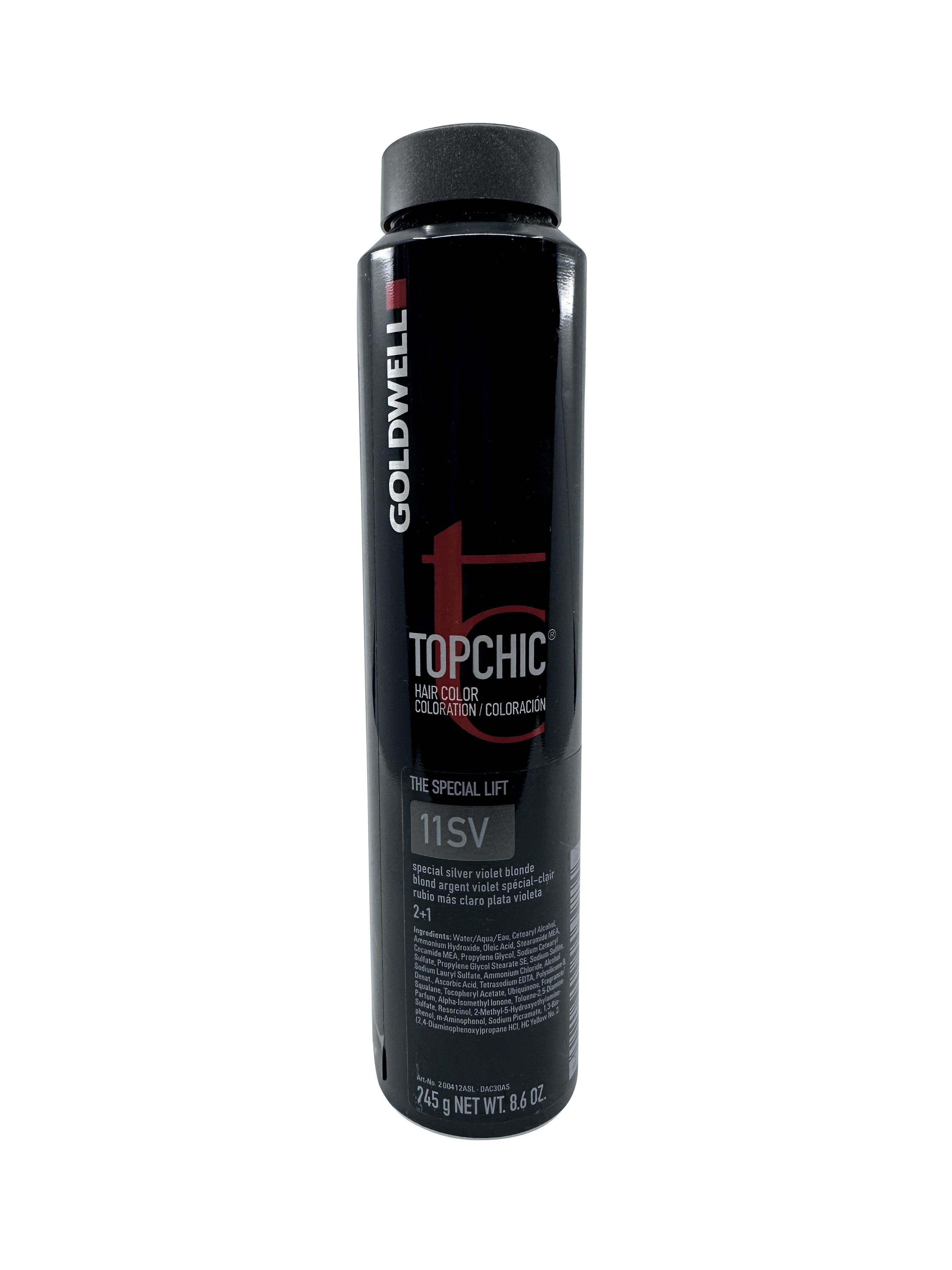 Goldwell Topchic Hair Color Special Lift 11SV Silver Violet Blonde 8.6 OZ