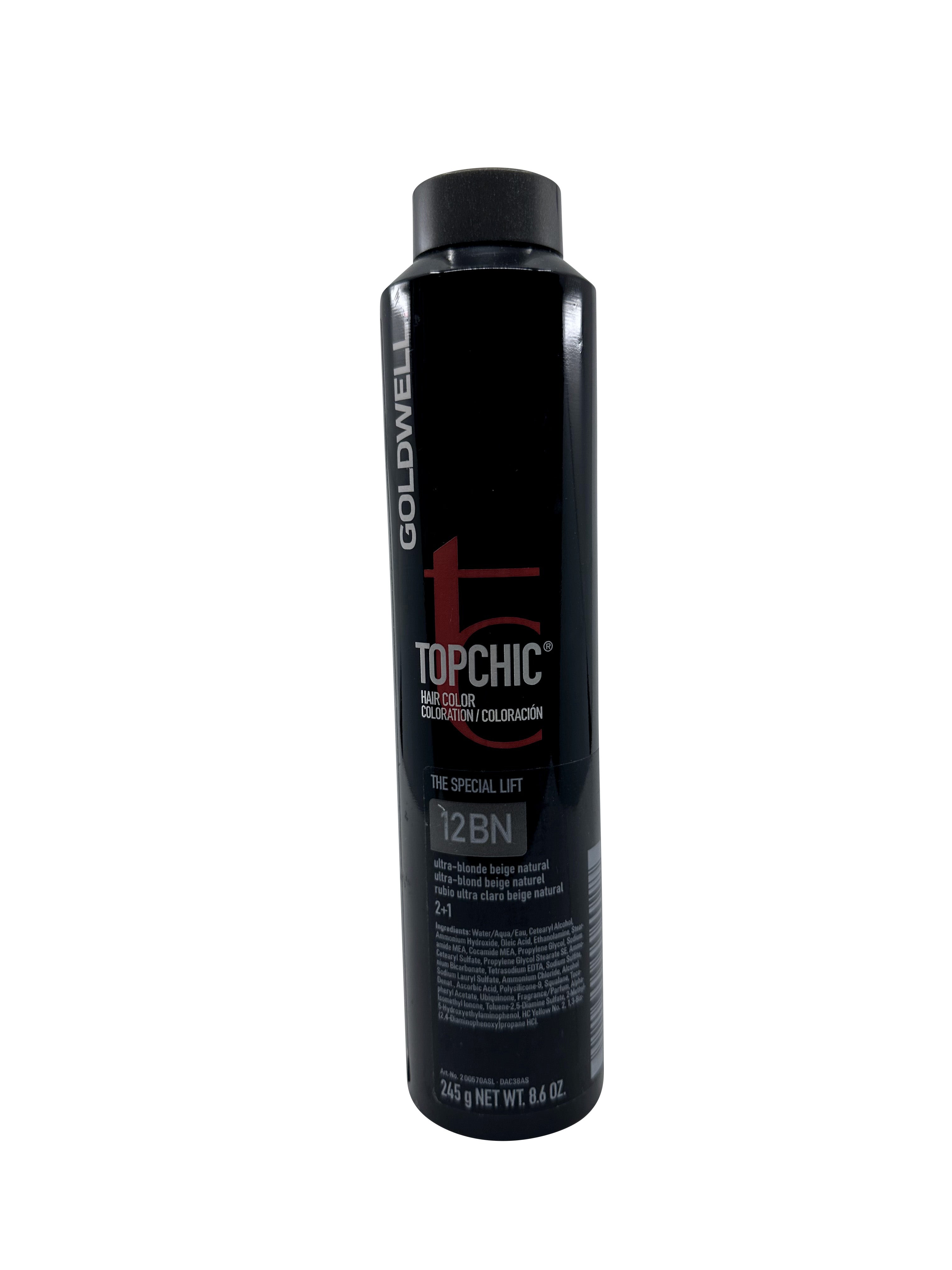 Goldwell Topchic Hair Color Special Lift 12BN Ultra Blonde Beige Natural 8.6 OZ