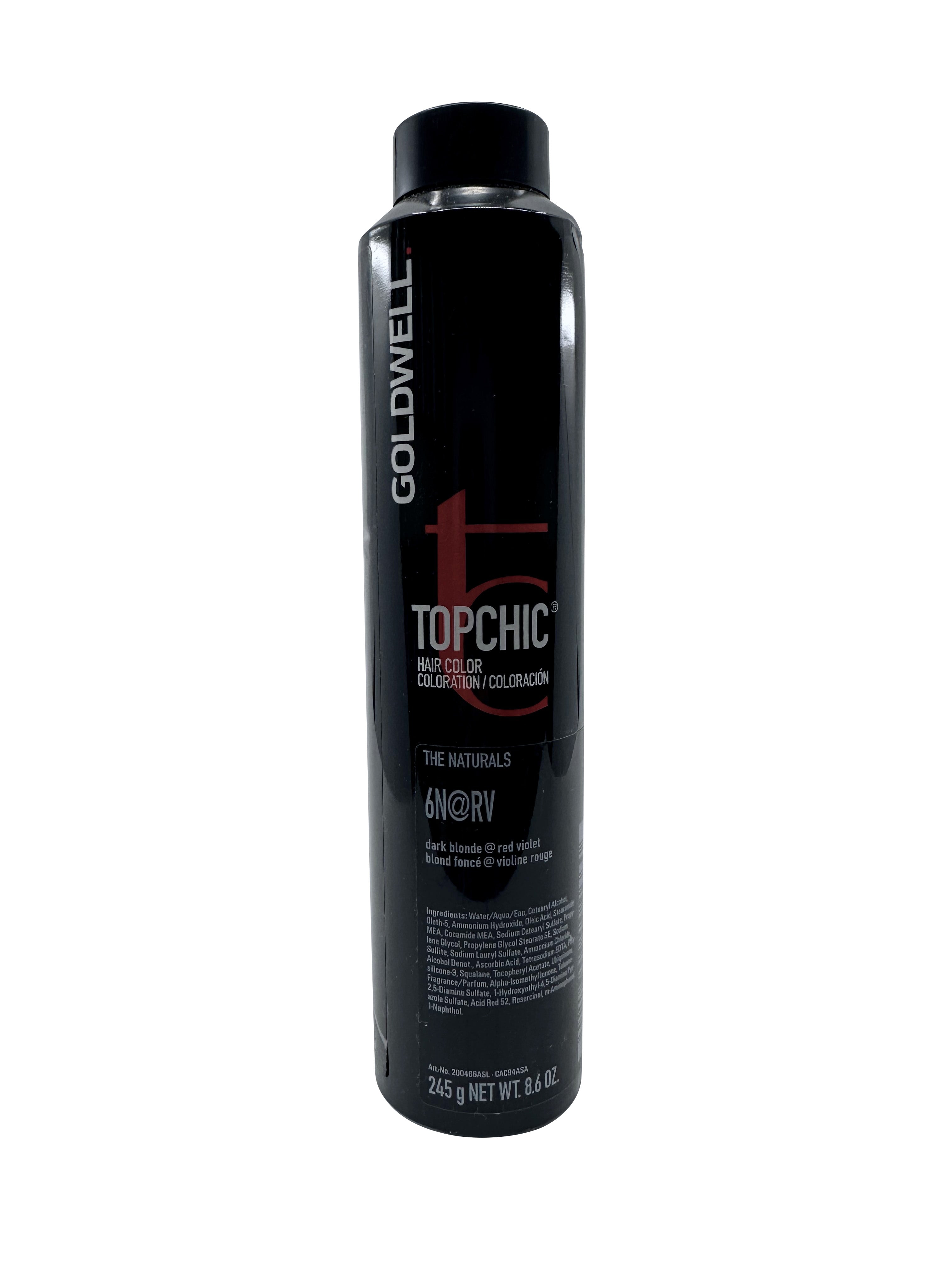 Goldwell Topchic Hair Color The Naturals 6N@RV Dark Blonde Red Violet 8.6 OZ