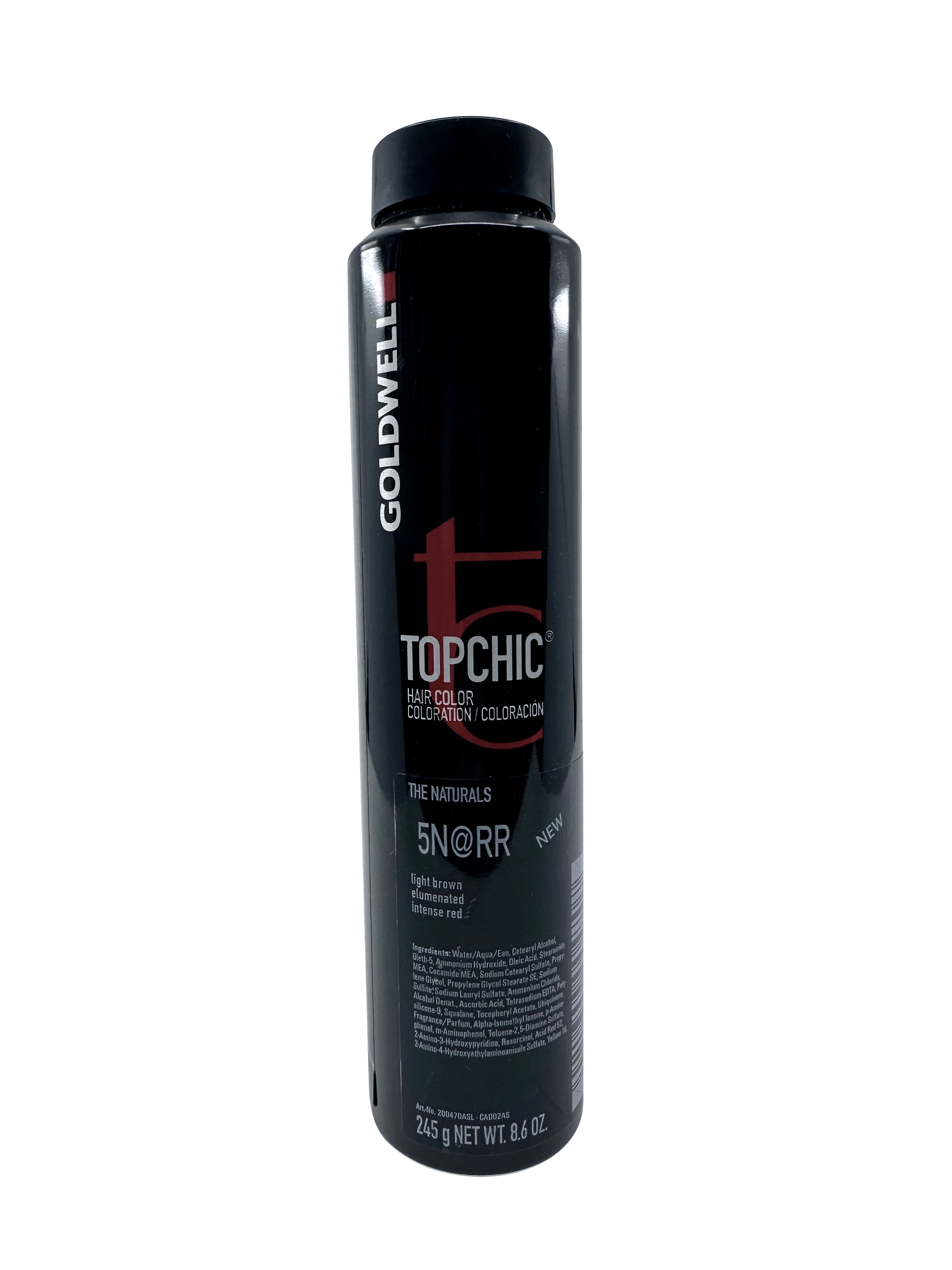 Goldwell Topchic Hair Color The Naturals 5N@RR Light Brown Intense Red 8.6 OZ