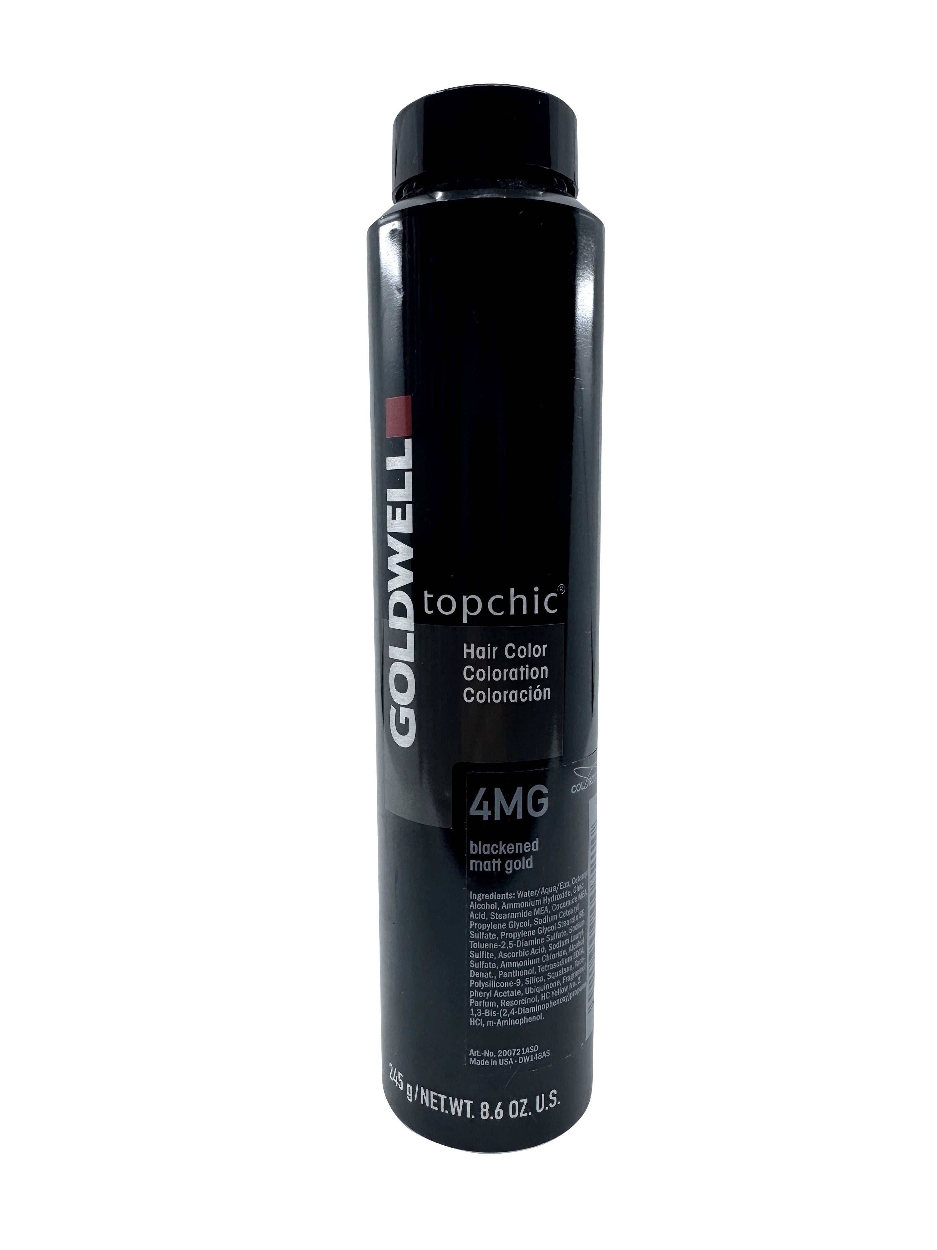 Goldwell Topchic Hair Color 4MG Blackened Matte Gold 8.6 OZ