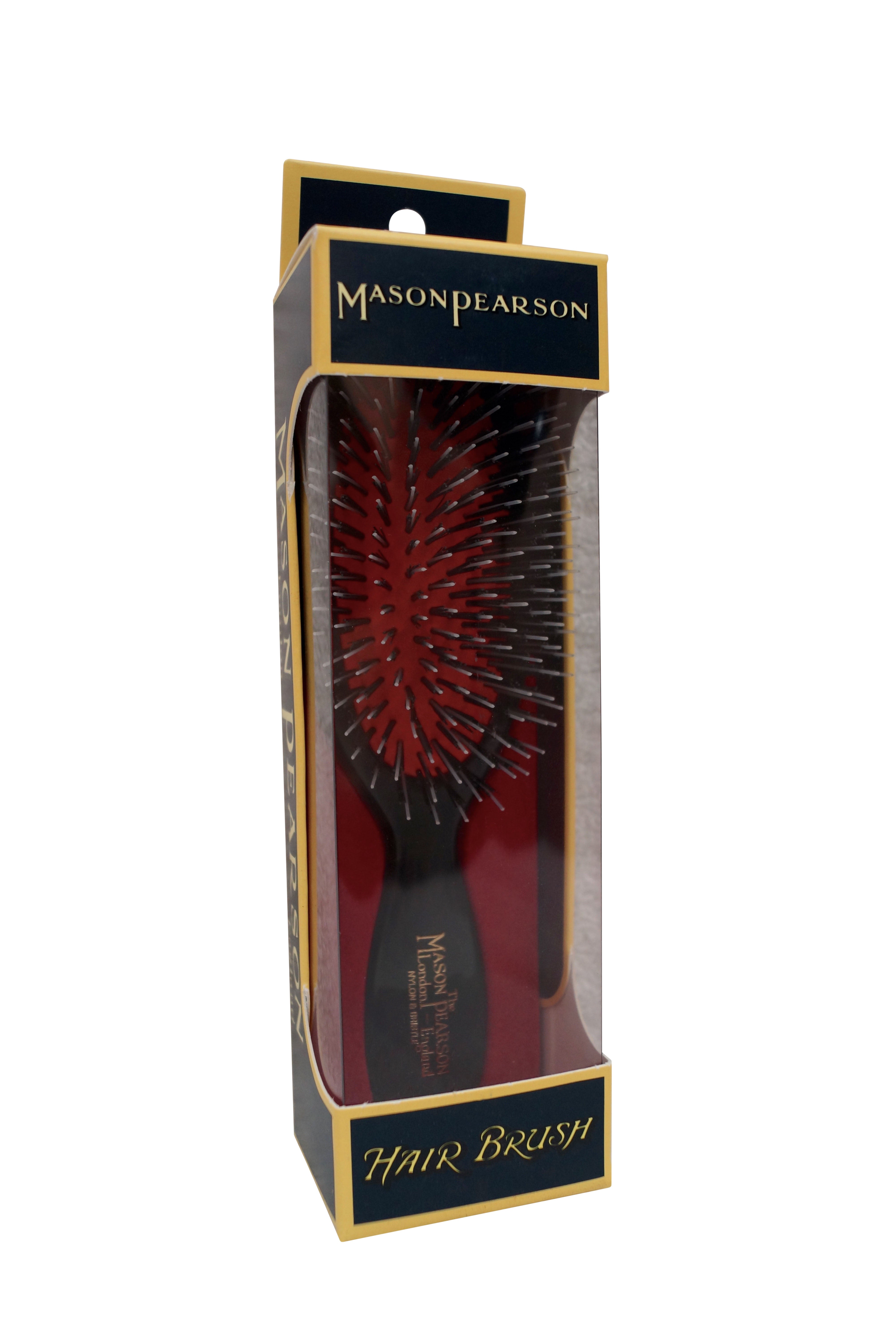 Mason Pearson Pocket Mixture Bristle and Nylon Hair Brush-Ruby