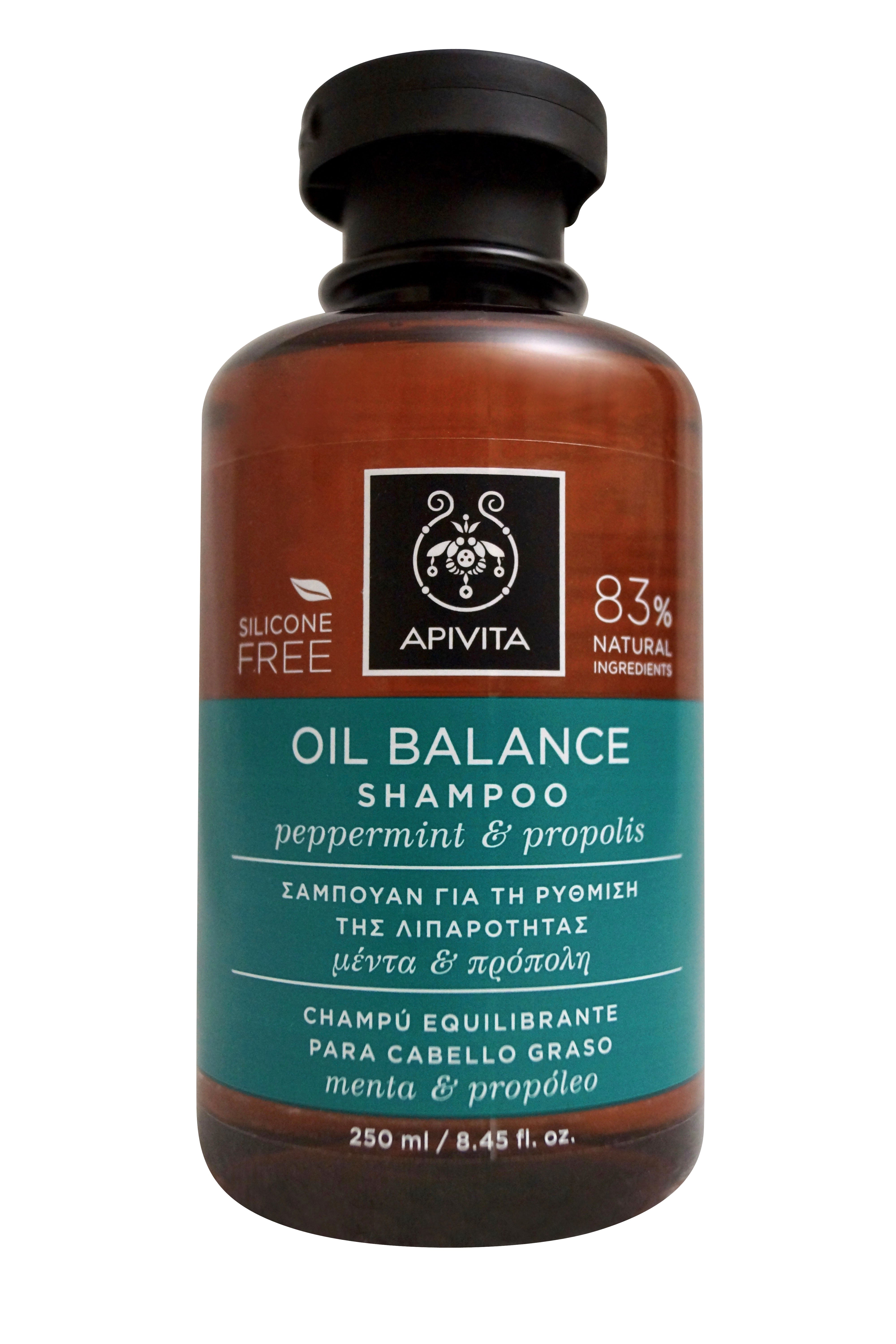 Apivita Oil Balance Shampoo with Peppermint & Propolis 8.45 OZ