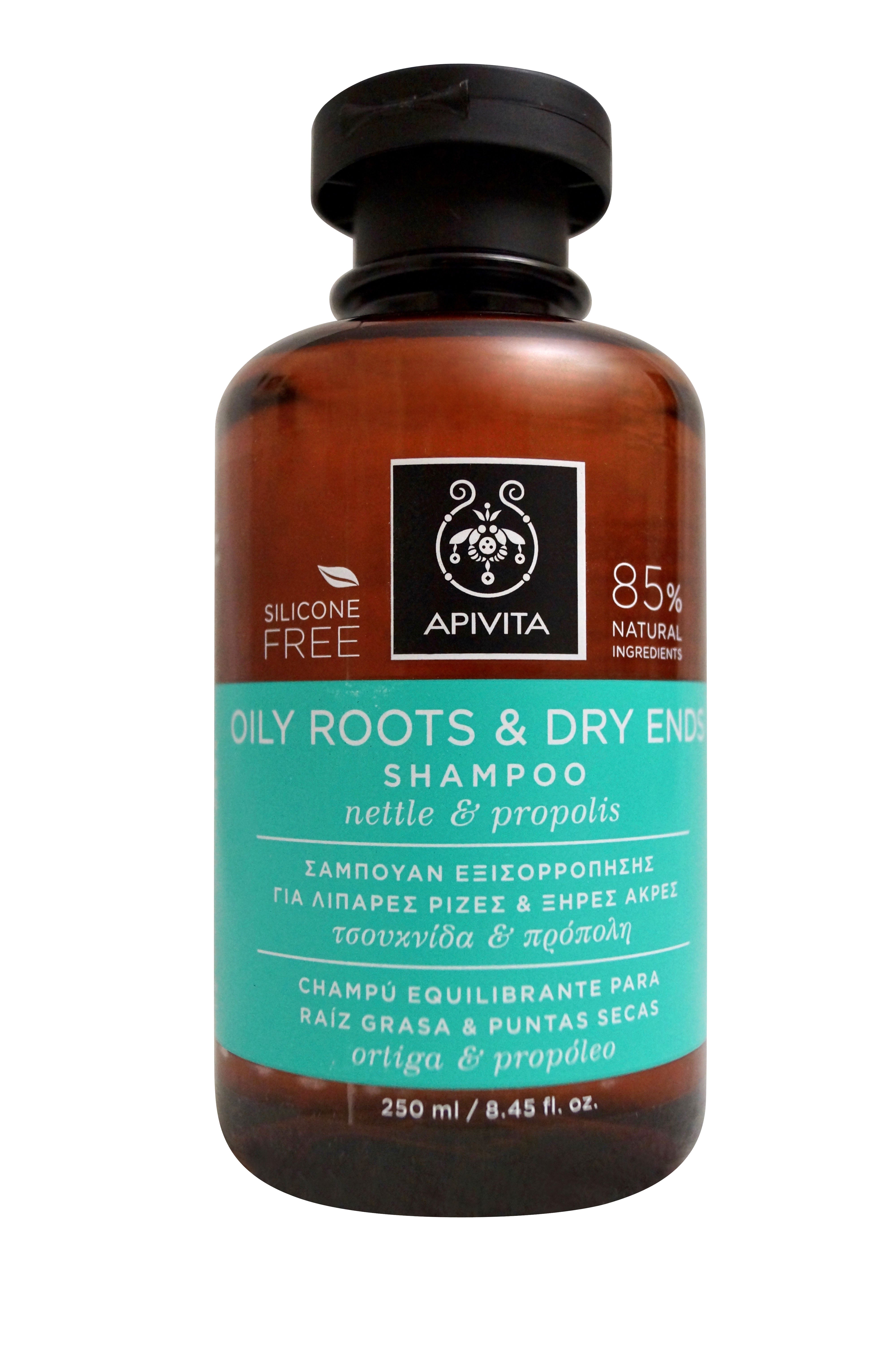 Apivita Oily Roots & Dry Ends Shampoo with Nettle & Propolis 8.45 OZ