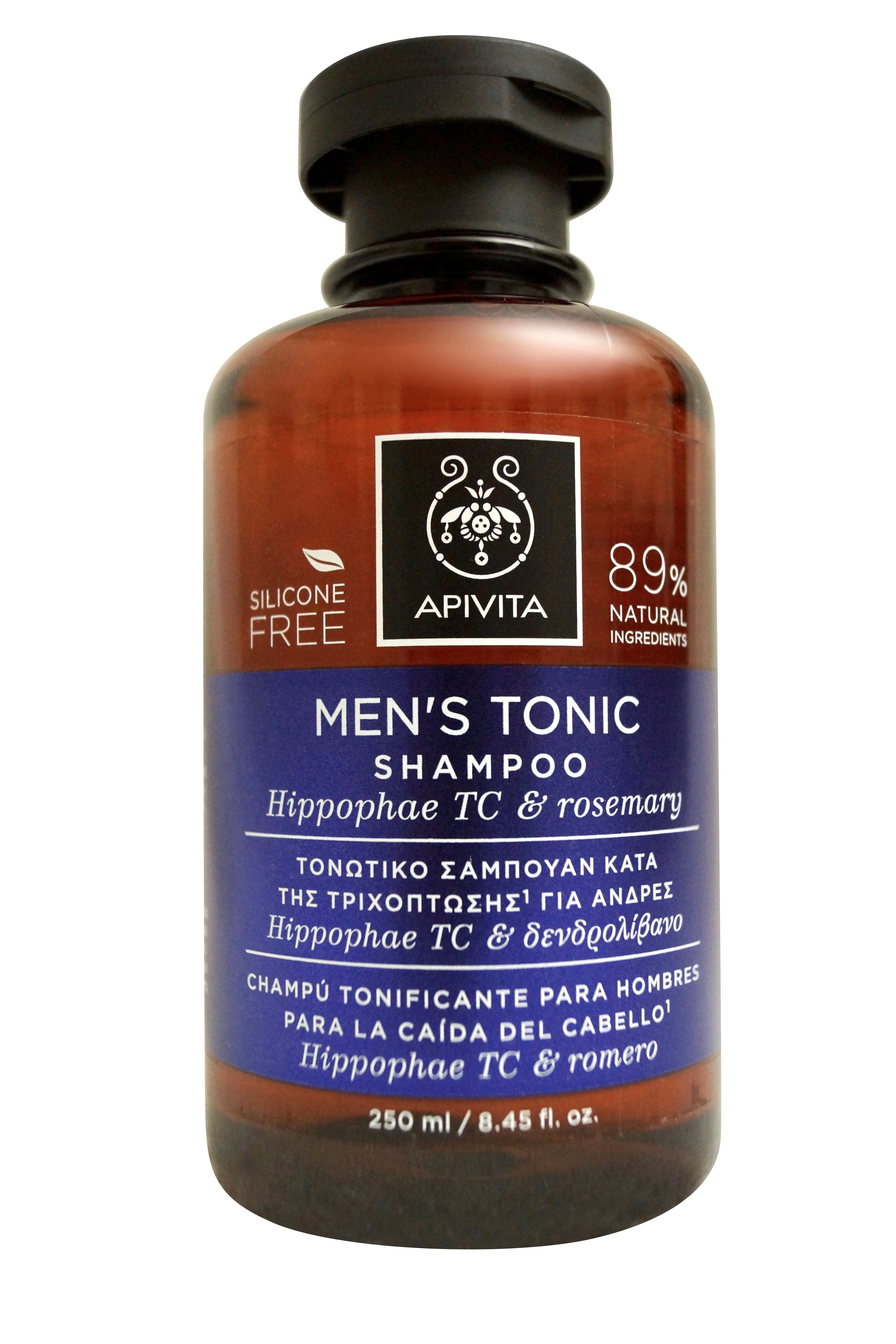 Apivita Men's Tonic Shampoo Hippophea TC & Rosemary 8.45 OZ