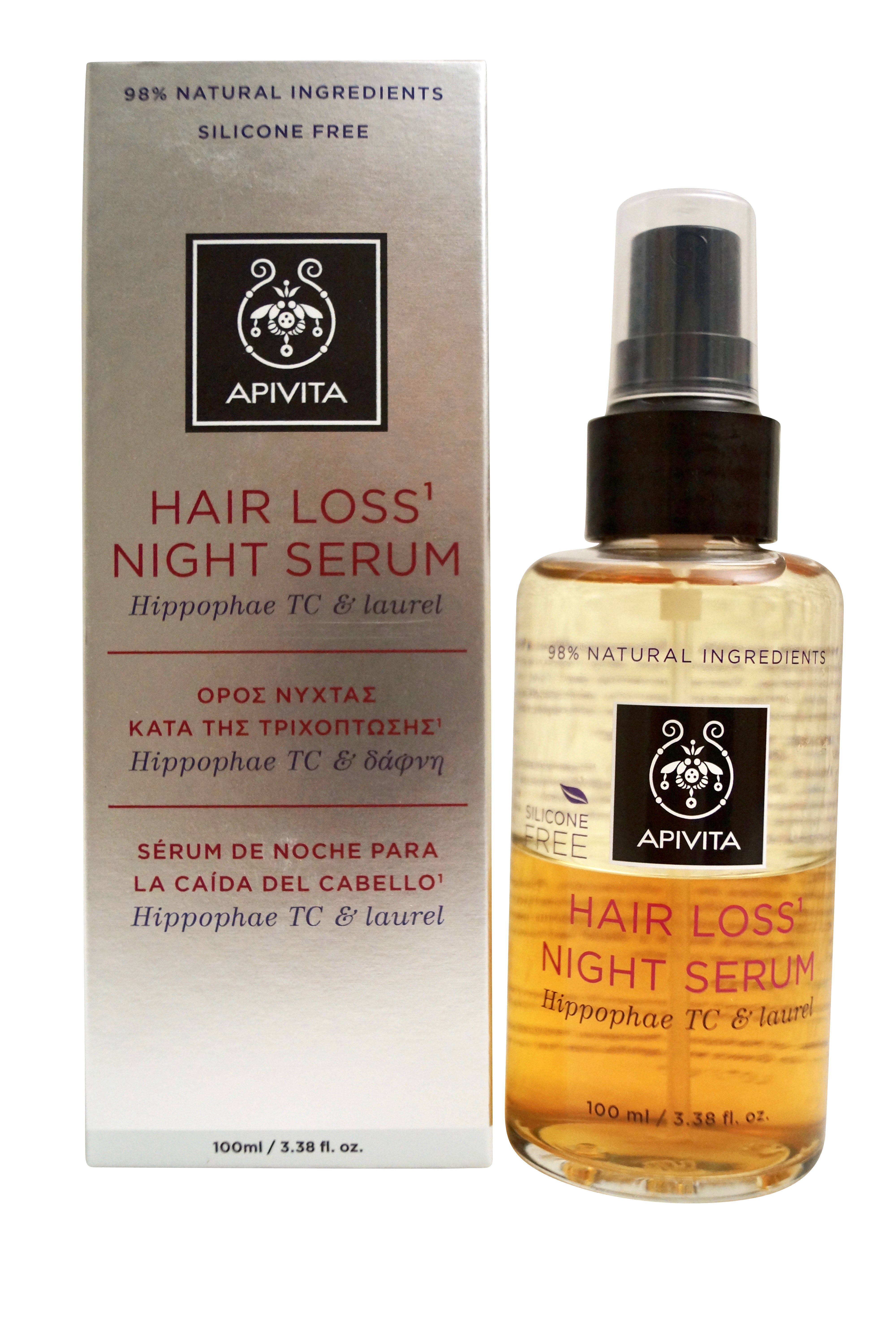 Apivita Hair Loss Night Serum with Hippophae TC & Laurel 3.38 OZ