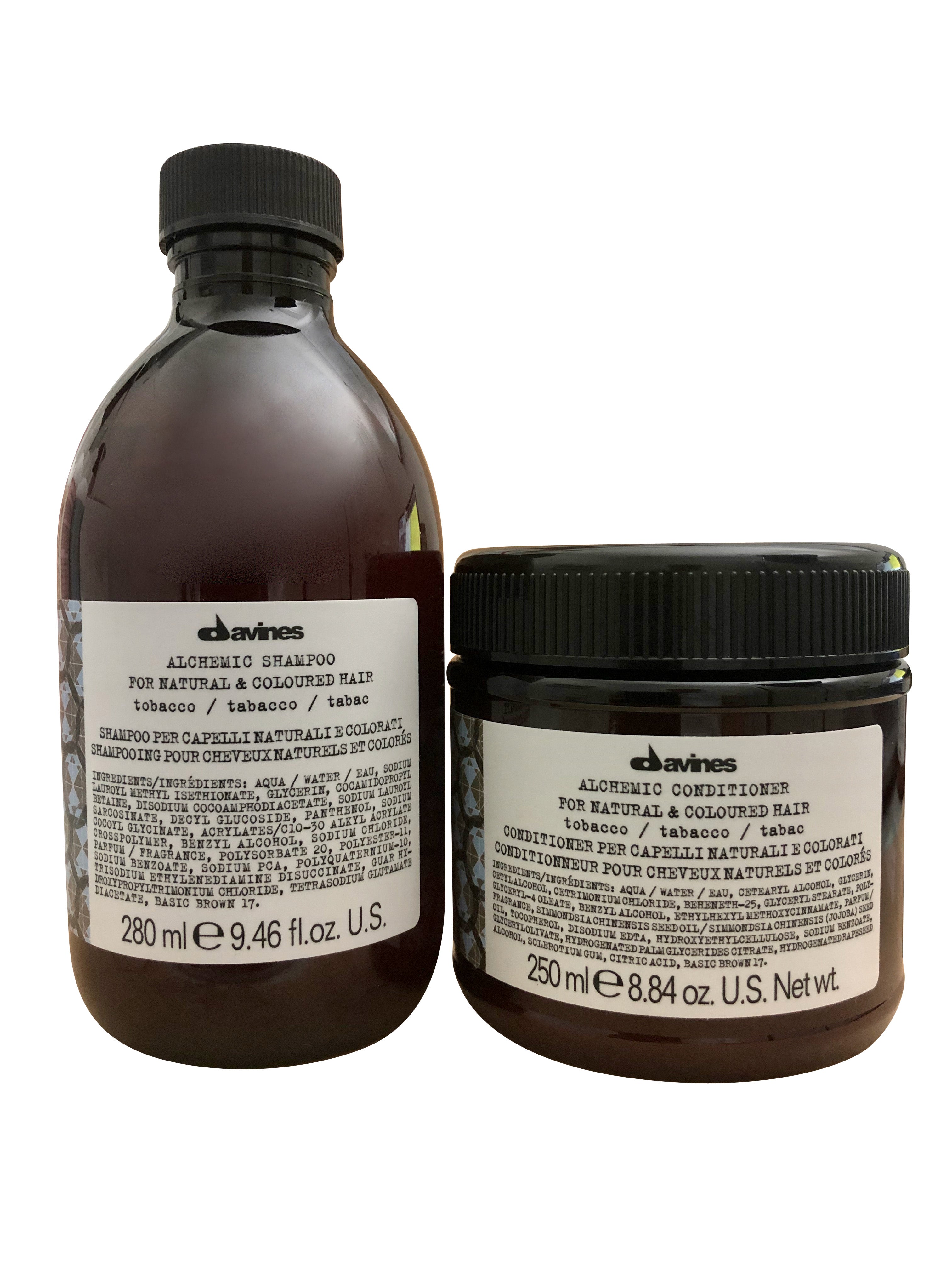 Davines Alchemic Tobacco Shampoo 9.46 & Conditioner 8.45 OZ Set