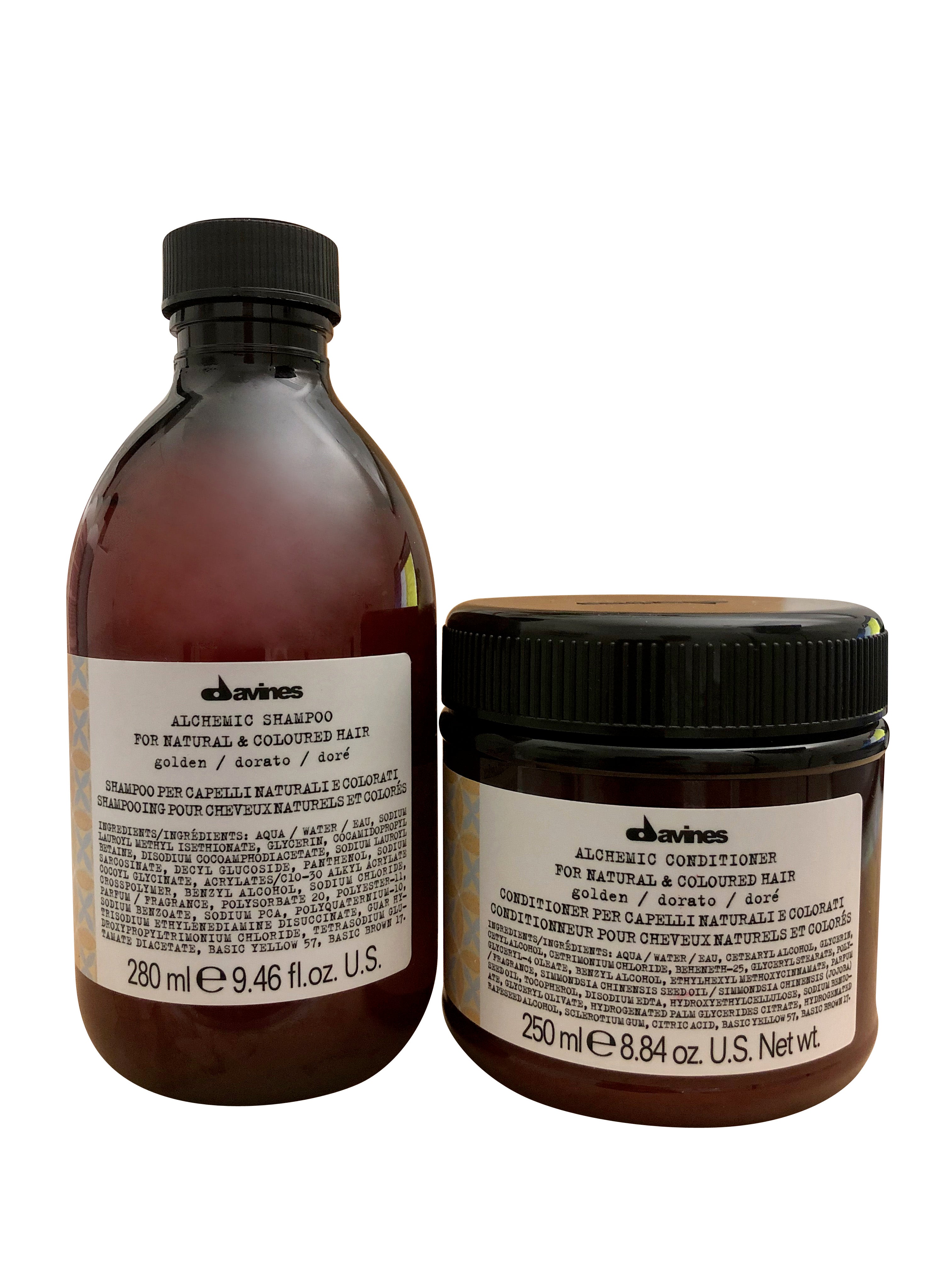 Davines Alchemic Golden Shampoo 9.46 OZ & Conditioner 8.45 OZ Set