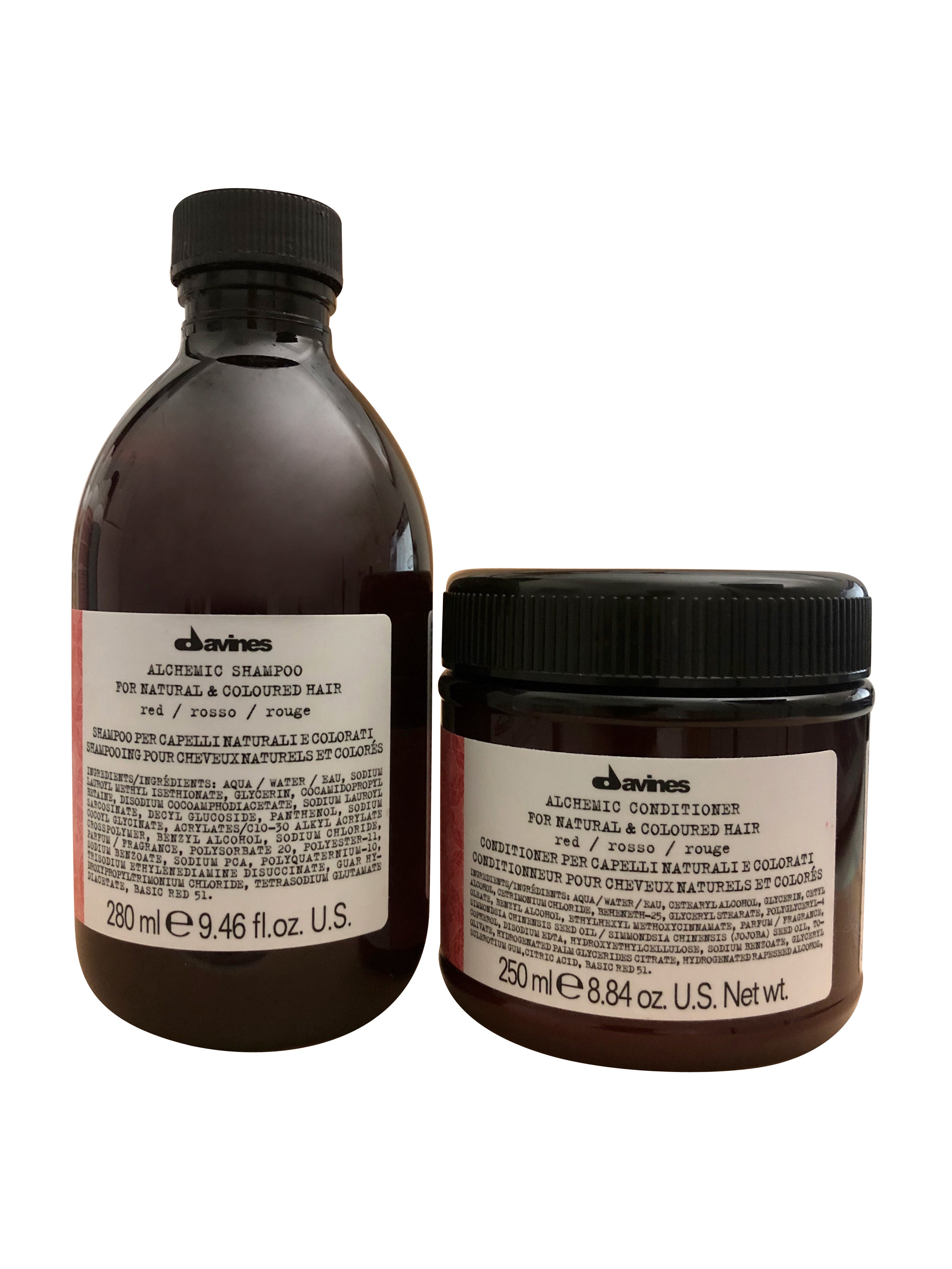 Davines Alchemic Red Shampoo 9.46 OZ & Conditioner 8.84 OZ Set