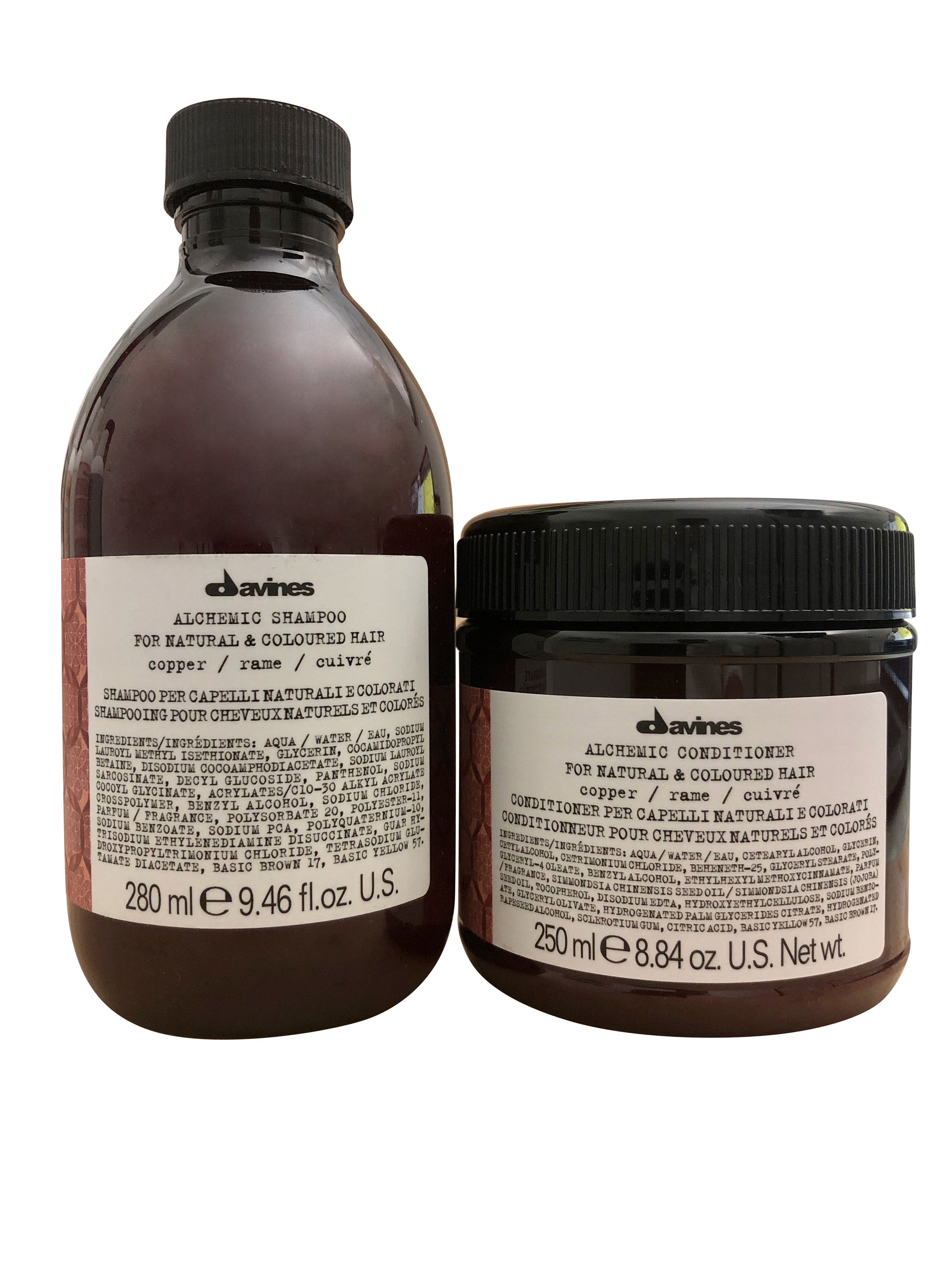 Davines Alchemic Shampoo Copper 9.46 OZ & Conditioner 8.84 OZ Set