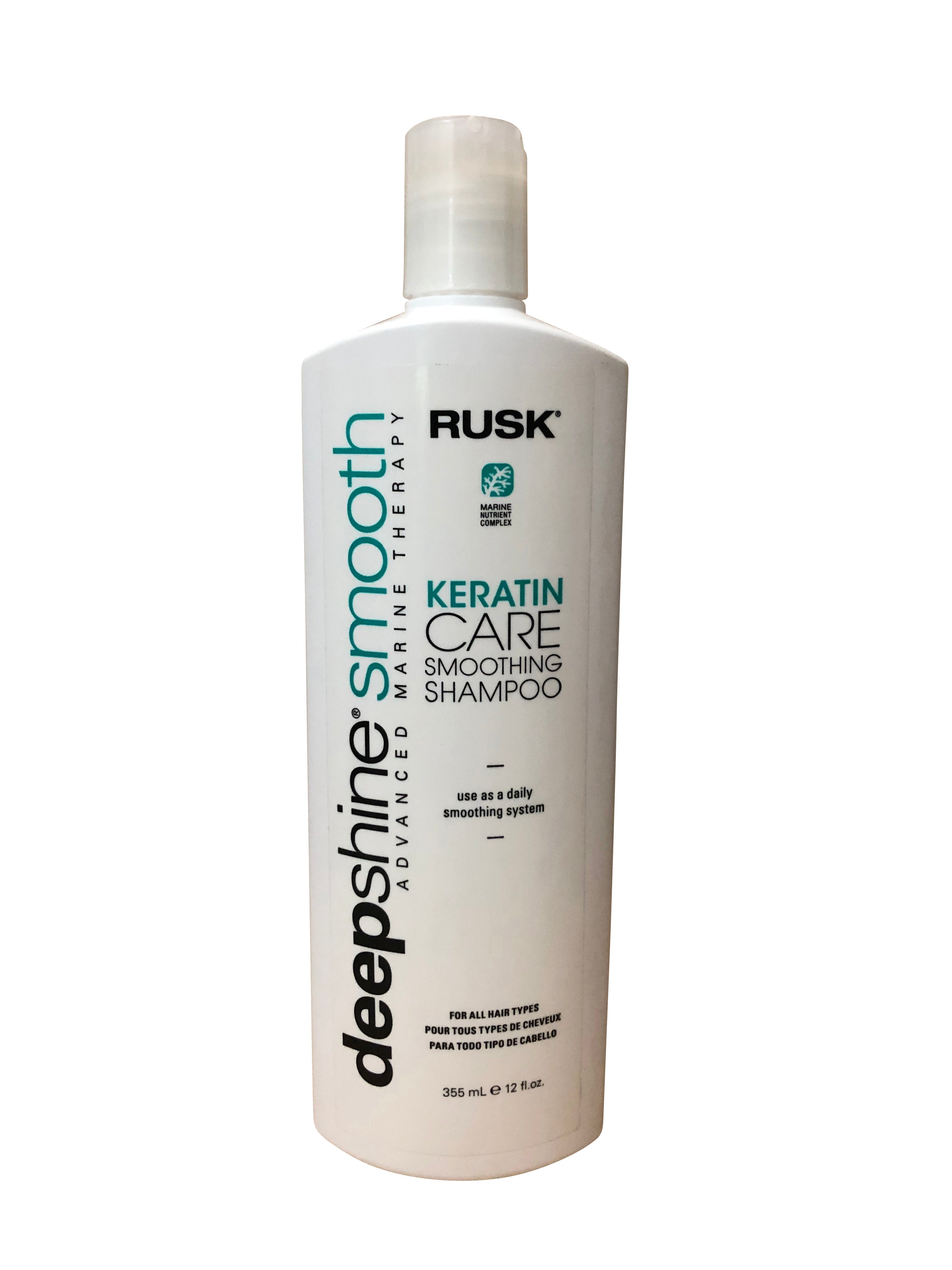 Rusk Keratin Care Smoothing Shampoo All Hair Types 12 OZ