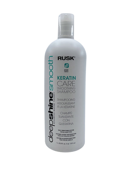 Rusk Deep Shine Smooth Keratin Care Shampoo 33.8 OZ