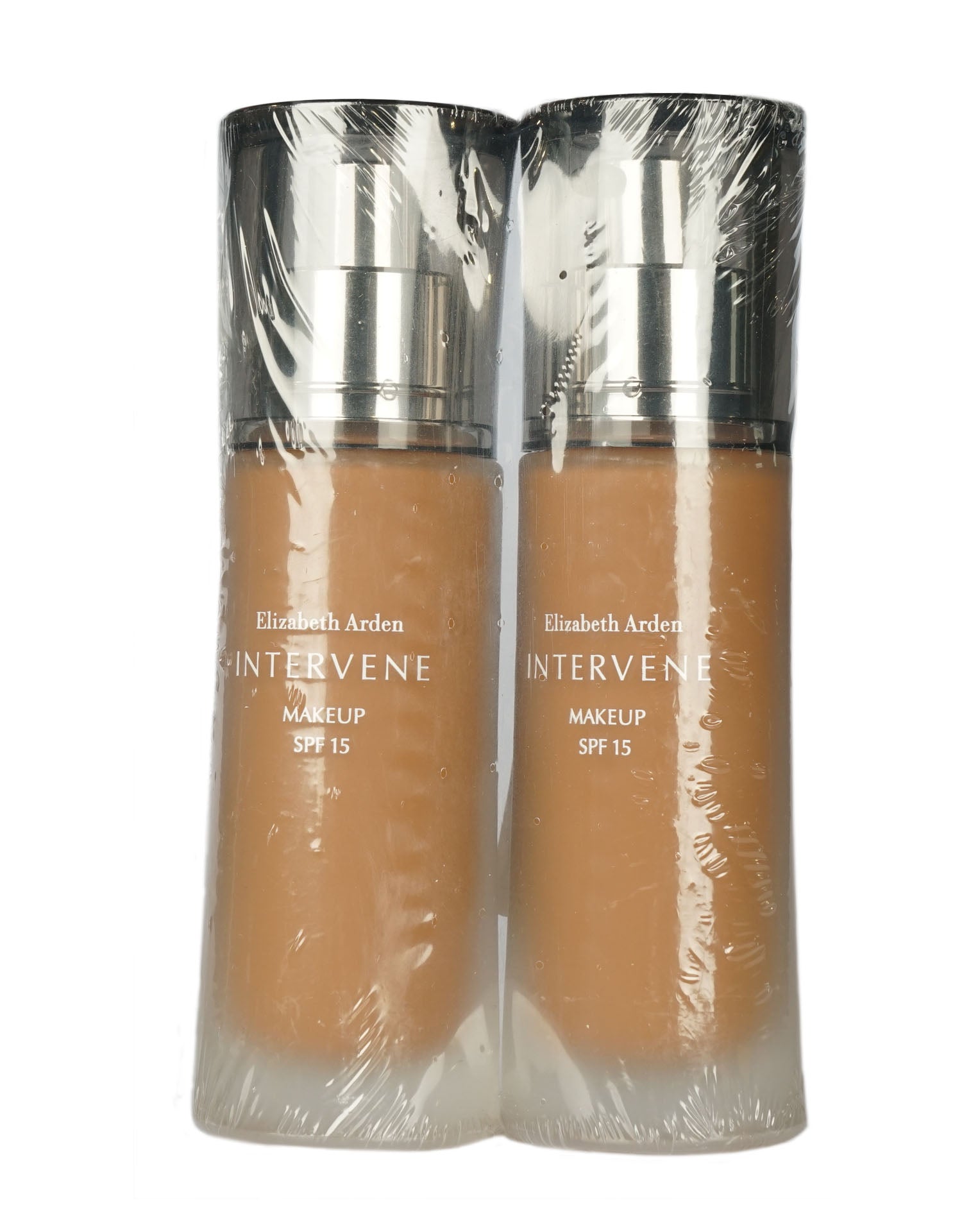 Elizabeth Arden Intervene Makeup SPF 15 # 16 Soft Cocoa 1 OZ Set of 2