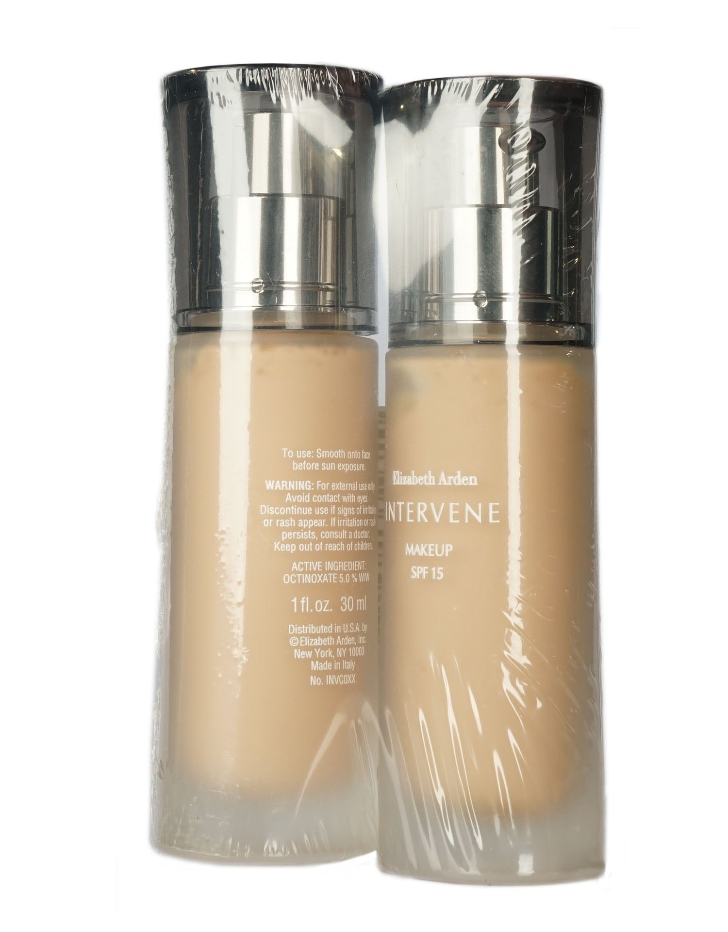 Elizabeth Arden Intervene Makeup SPF 15 # 03 Soft Sunbeige 1 OZ Set of 2