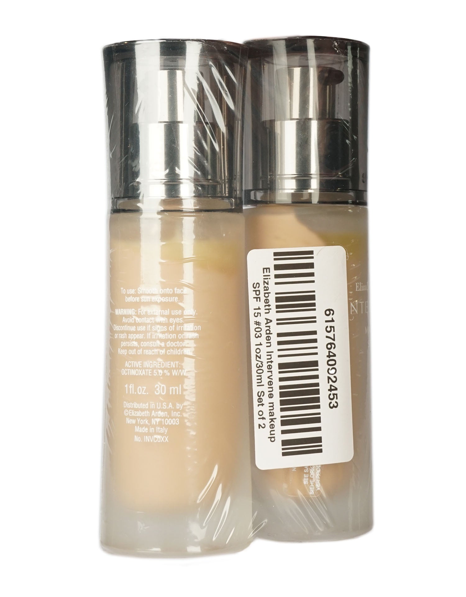 Elizabeth Arden Intervene Makeup SPF 15 # 03 Soft Sunbeige 1 OZ Set of 2