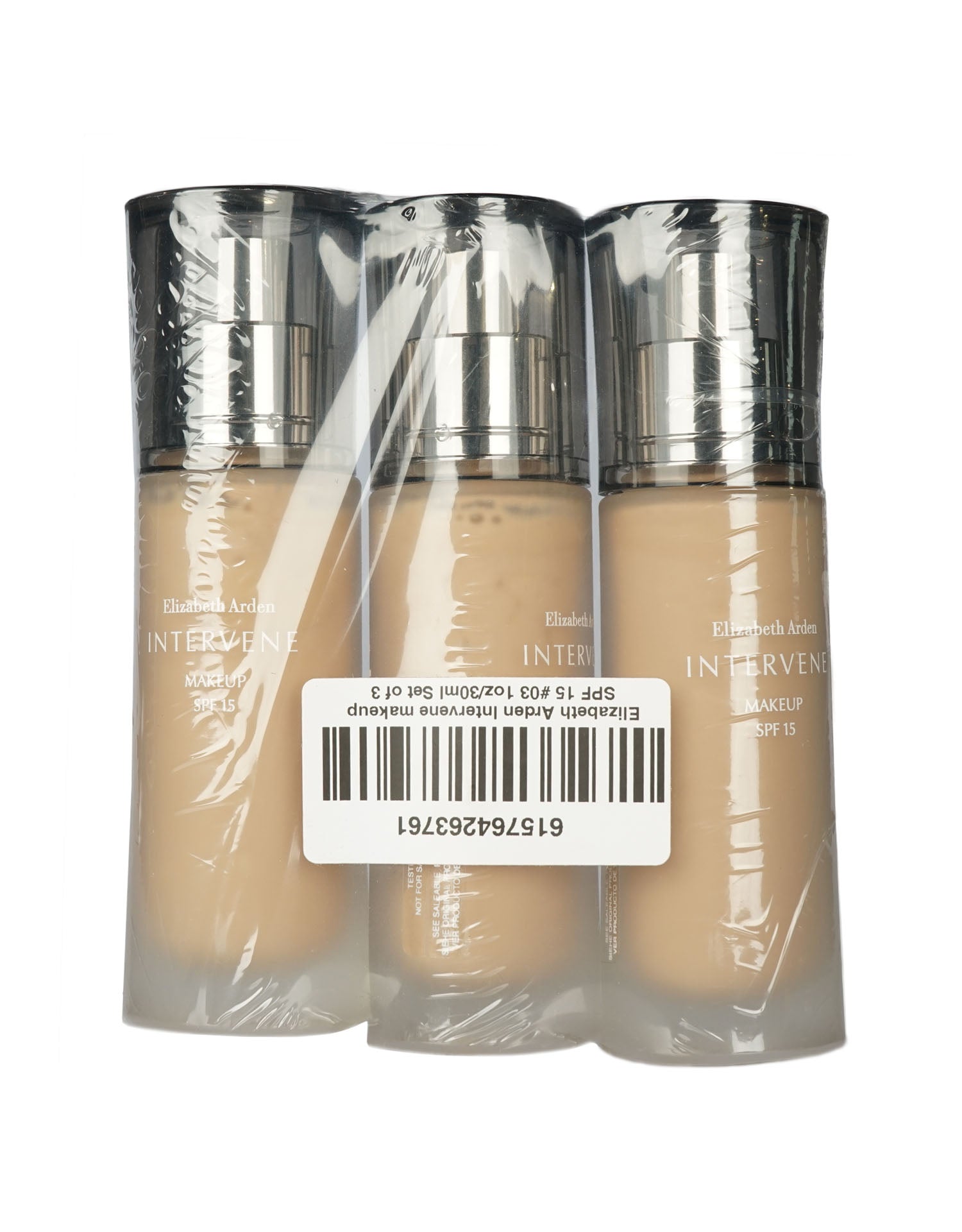 Elizabeth Arden Intervene Makeup SPF 15 # 03 Soft Sunbeige 1 OZ Set of 3