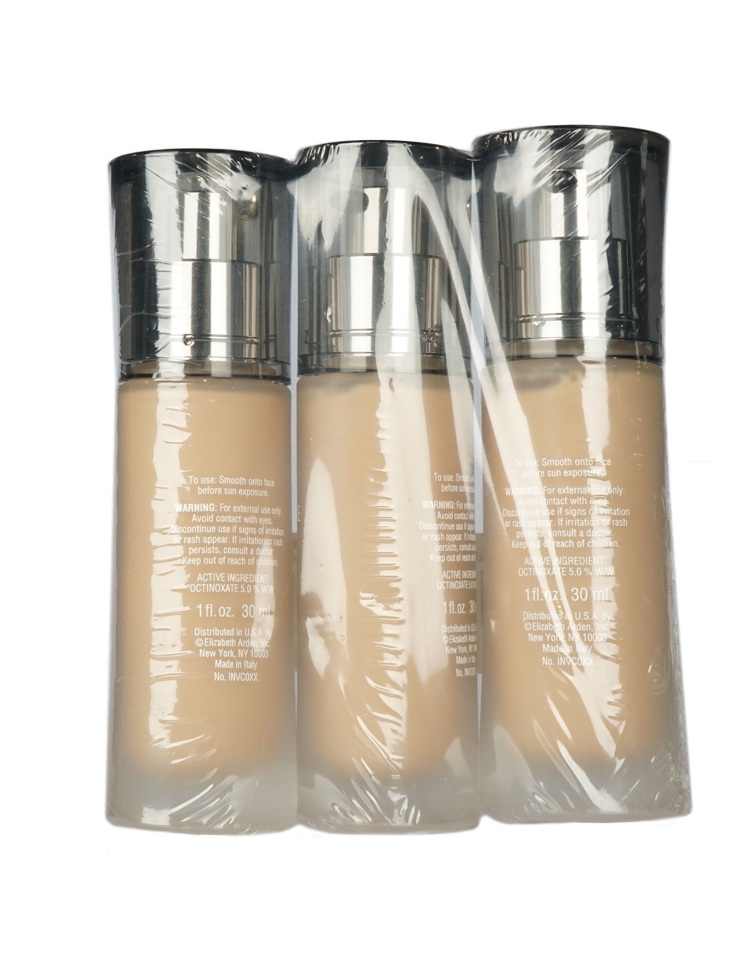 Elizabeth Arden Intervene Makeup SPF 15 # 03 Soft Sunbeige 1 OZ Set of 3