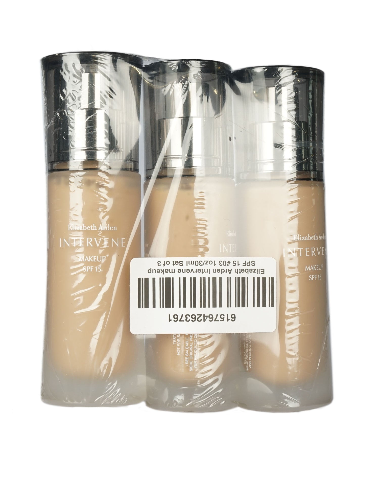 Elizabeth Arden Intervene Makeup SPF 15 # 03 Soft Sunbeige 1 OZ Set of 3