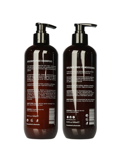 Labochy Sulfate Free Shampoo & Conditioner Set Dry & Damaged Hair 16.9 OZ Each