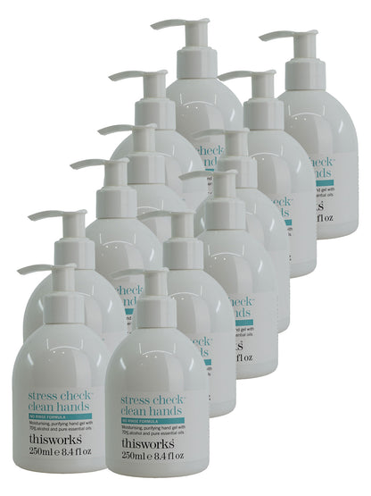 ThisWorks Stress Check Clean Hands Hand Gel 8.4 OZ Set of 12