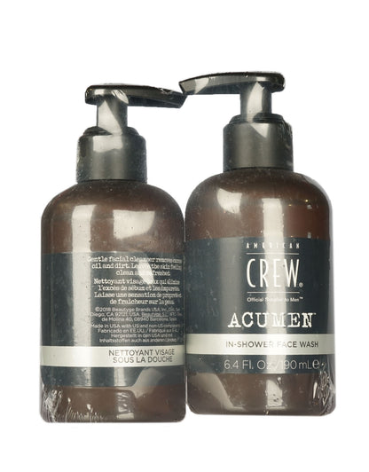 American Crew Acumen In Shower Face Wash 6.4 OZ Set of 2