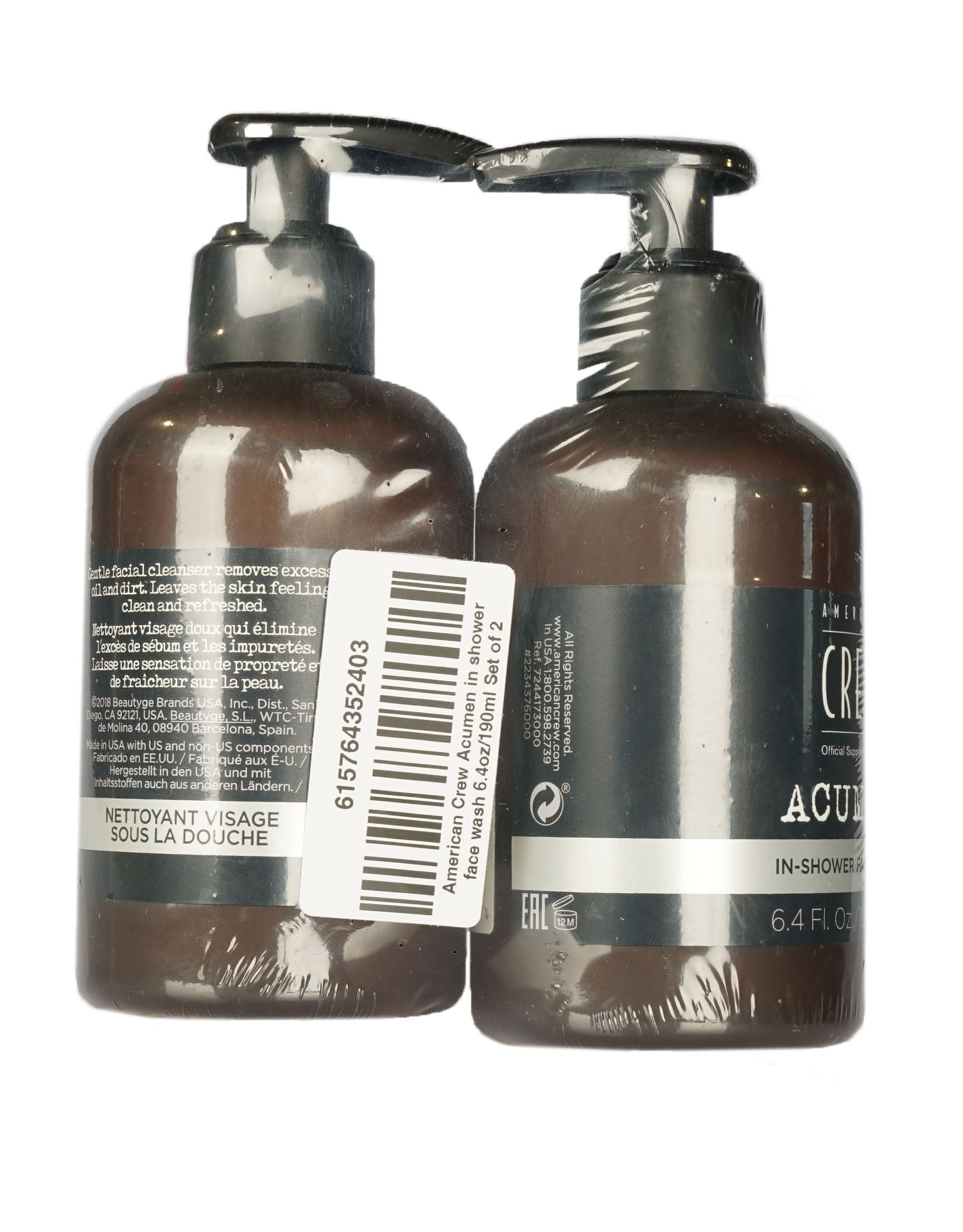 American Crew Acumen In Shower Face Wash 6.4 OZ Set of 2