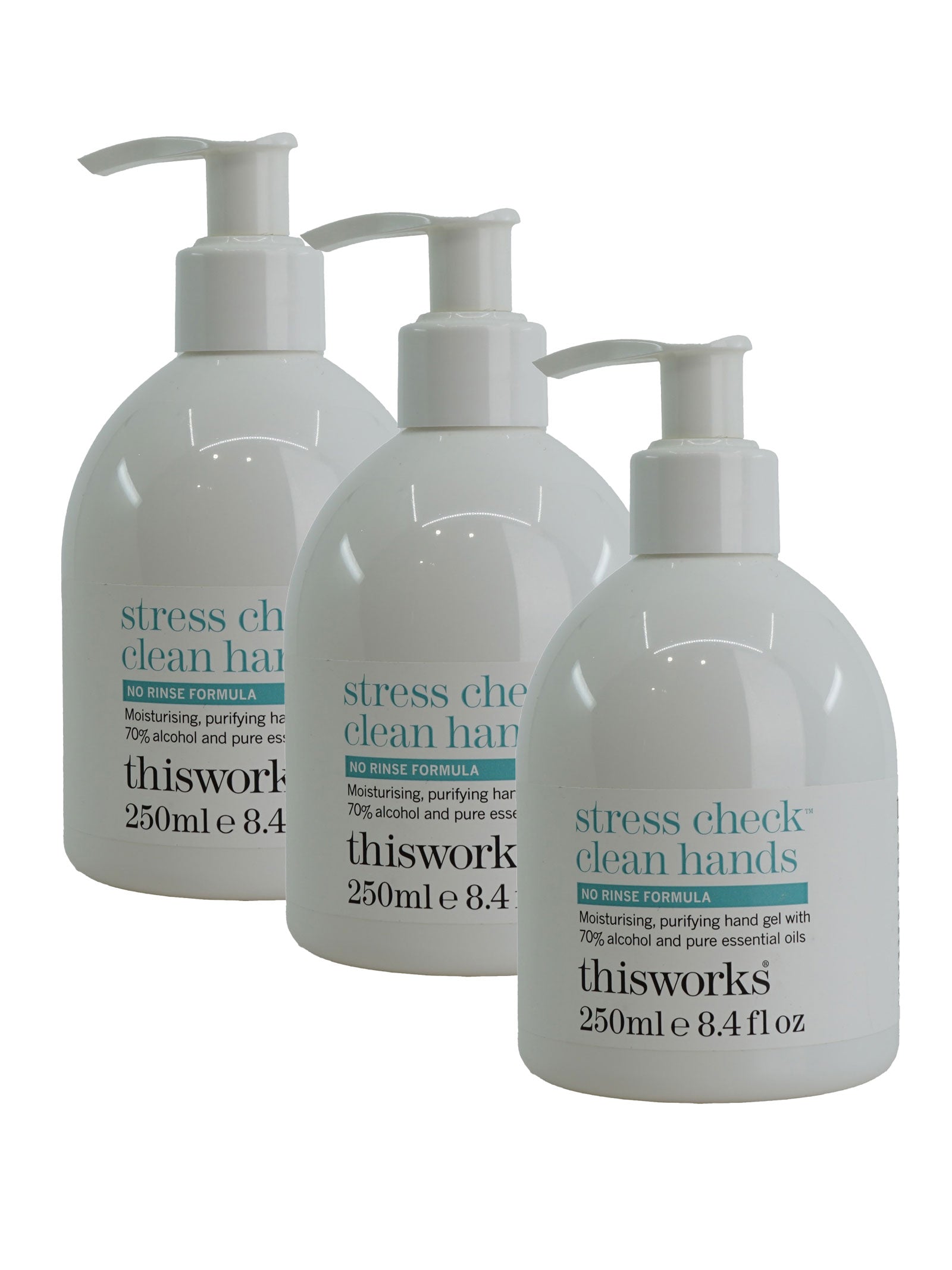 ThisWorks Stress Check Clean Hands Hand Gel 8.4 OZ Set of 3