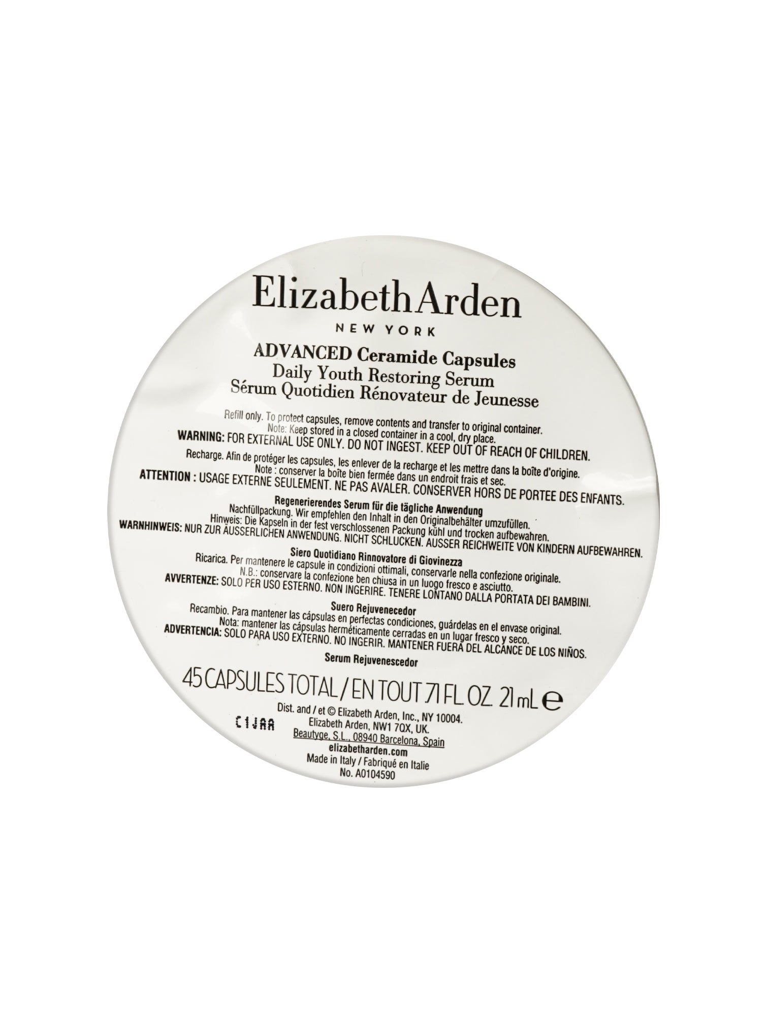 Elizabeth Arden Advanced Ceramide Capsules Daily Youth Restoring Serum 0.71 OZ