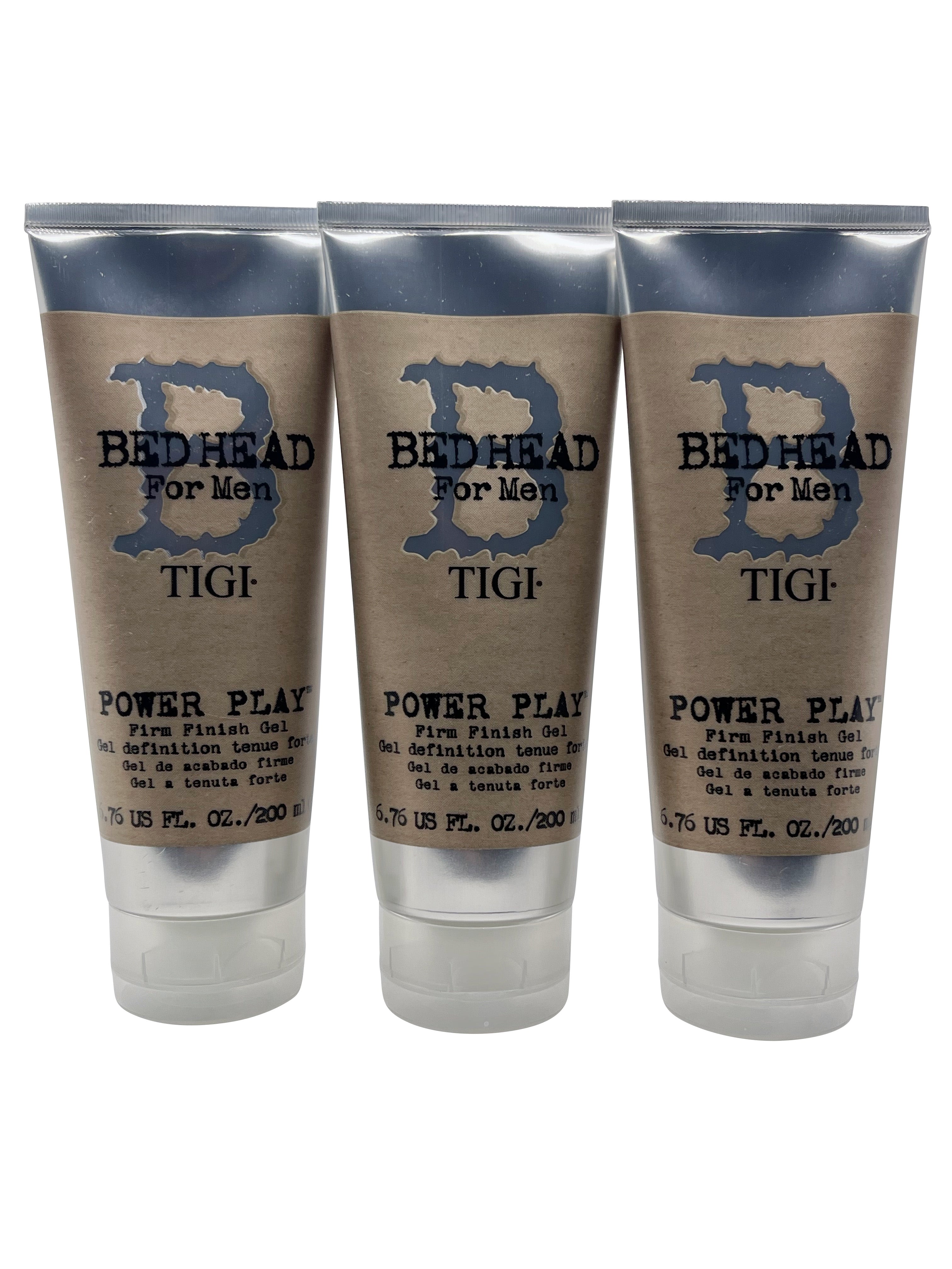 TIGI BedHead for Men Power Play Firm Finish Gel 6.76 OZ Set of 3