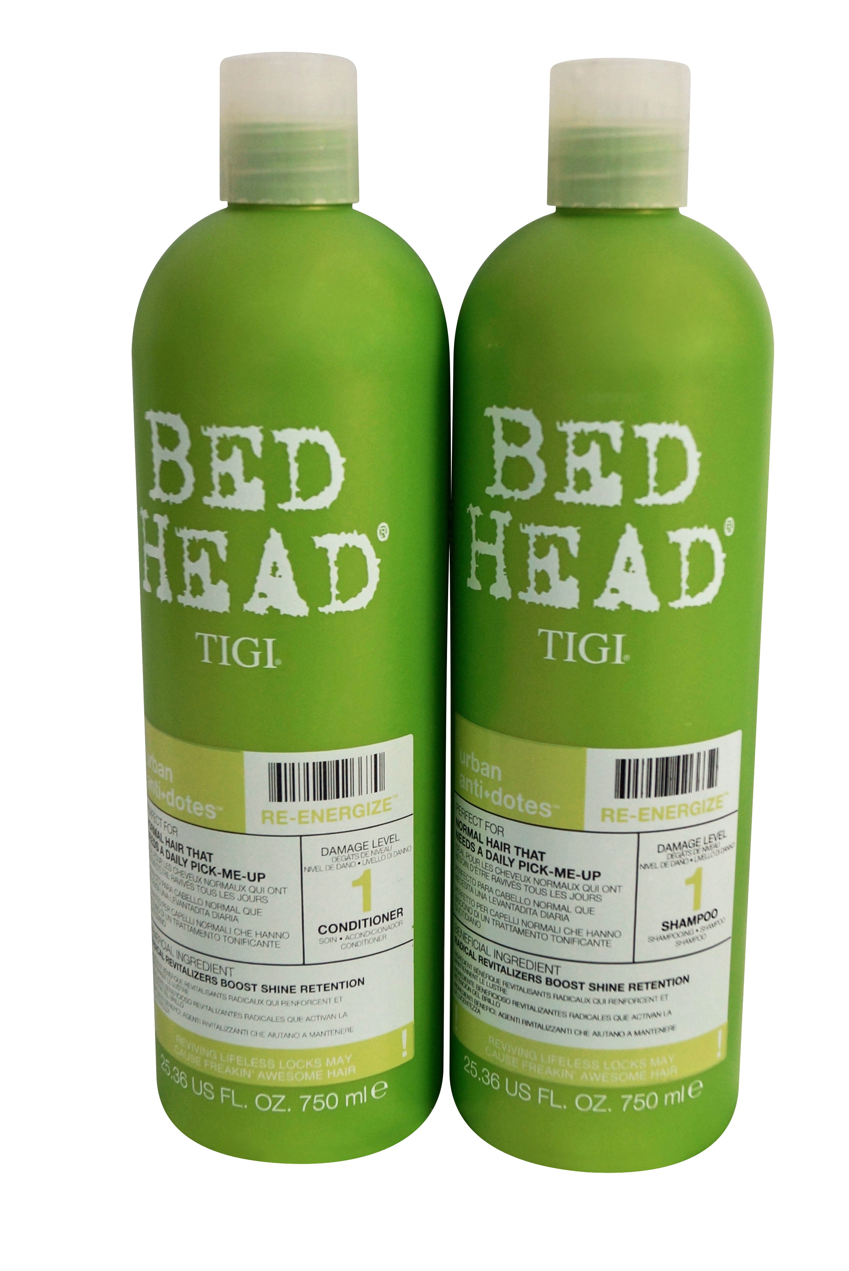 TIGI Bed Head Shampoo & Conditioner Re-Energize Set 25.36 OZ ea