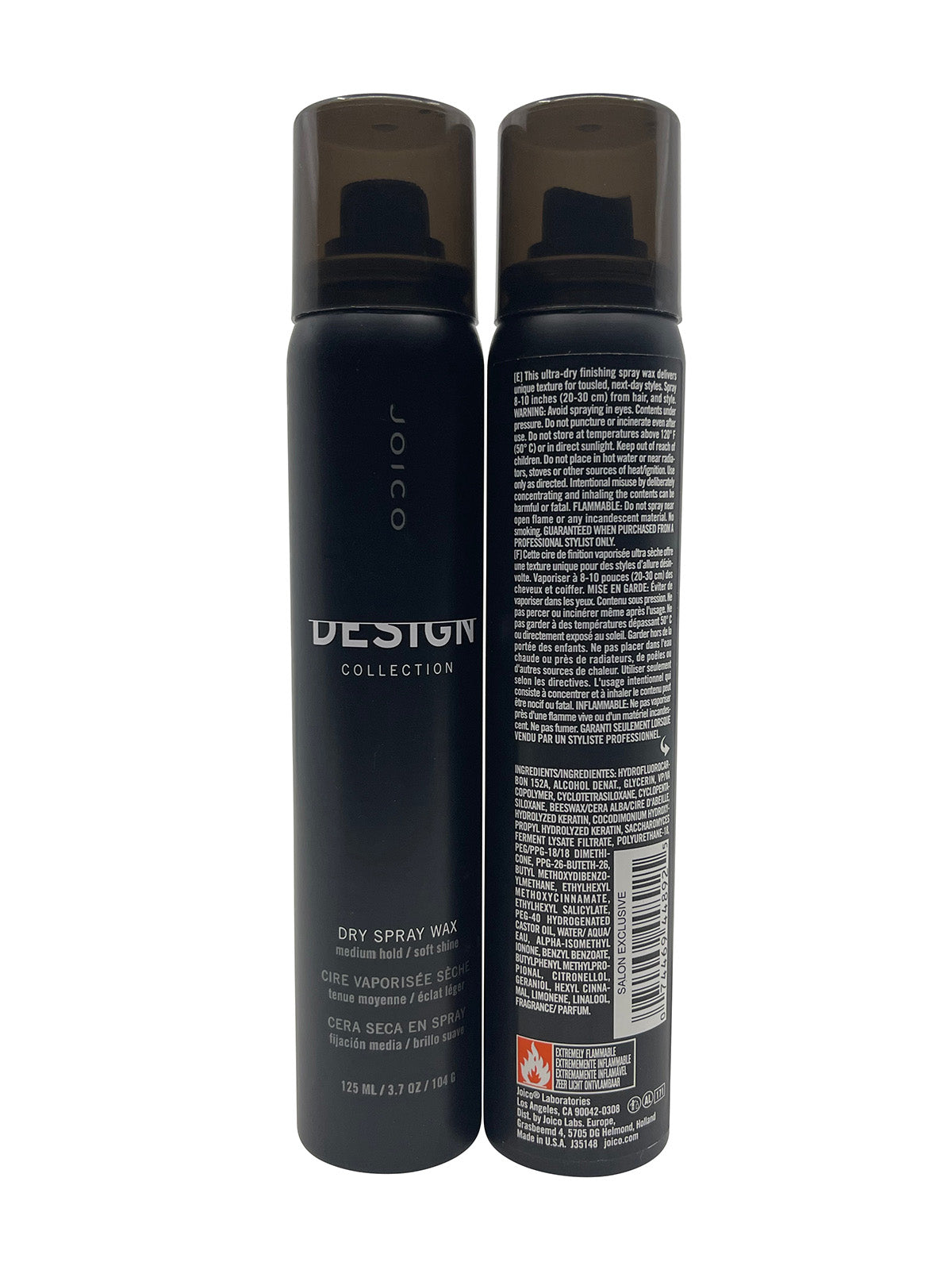 Joico Design Collection Dry Spray Wax Medium Hold Soft Shine 3.7 OZ Set of 2