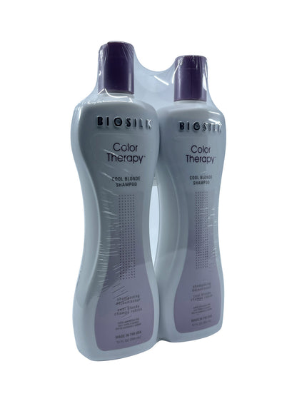 Biosilk Color Therapy Cool Blonde Shampoo DUO 12 OZ Each