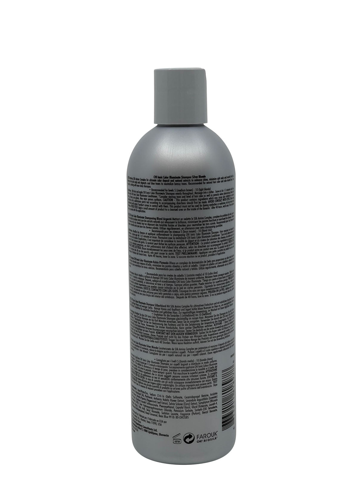 CHI Ionic Color Enhancing Shampoo PH 5.5 Silver Grey Blonde Cool Blonde 12 OZ