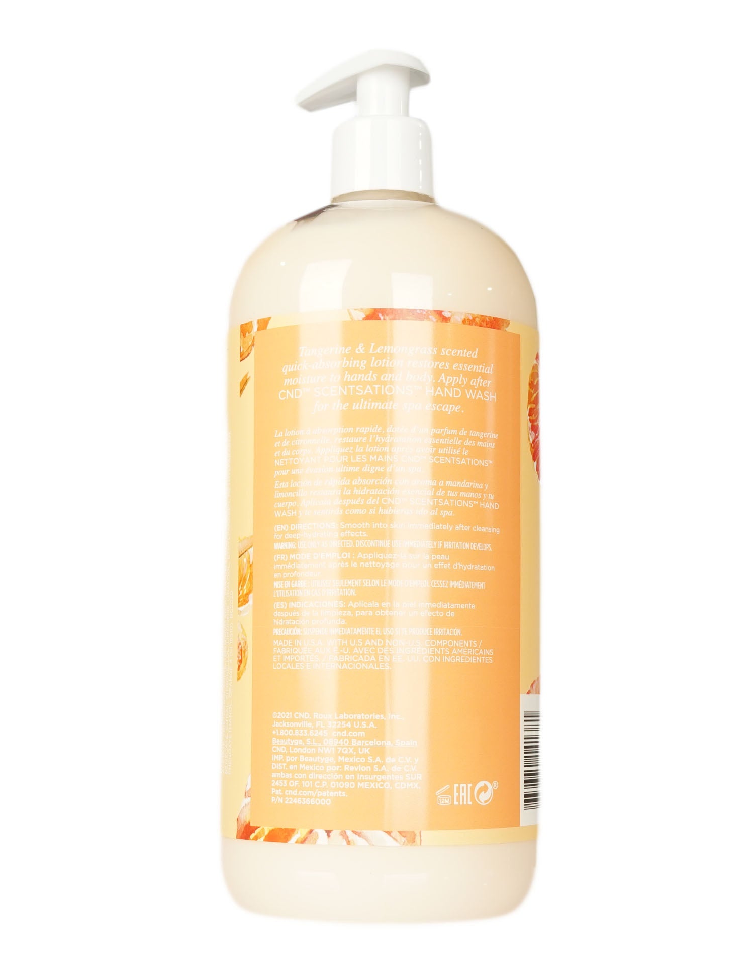 CND Scentsations Hand & Body Lotion Tangerine & Lemongrass Scented 33 OZ