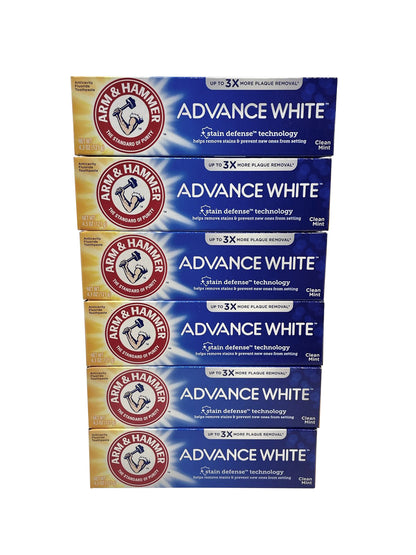 Arm & Hammer Advanced White Toothpaste Clean Mint 4.3 OZ Pack of 6