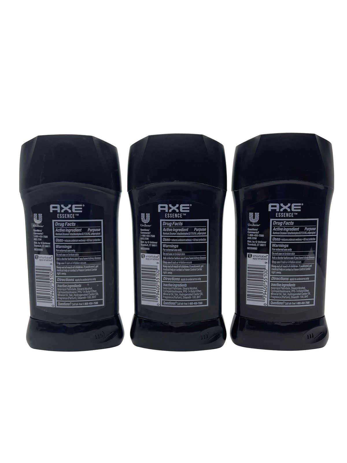 3 Pack AXE Antiperspirant Stick, Essence 2.7 Oz Each