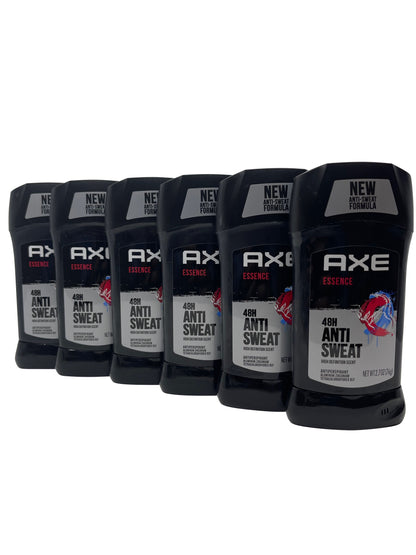 6 Pack AXE Antiperspirant Stick, Essence 2.7 Oz Each