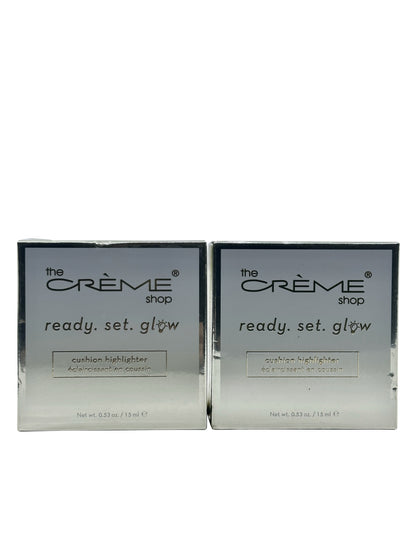 The Creme Shop Ready Set Glow Cushion Highlighter Gold Glow 0.53 OZ Set of 2