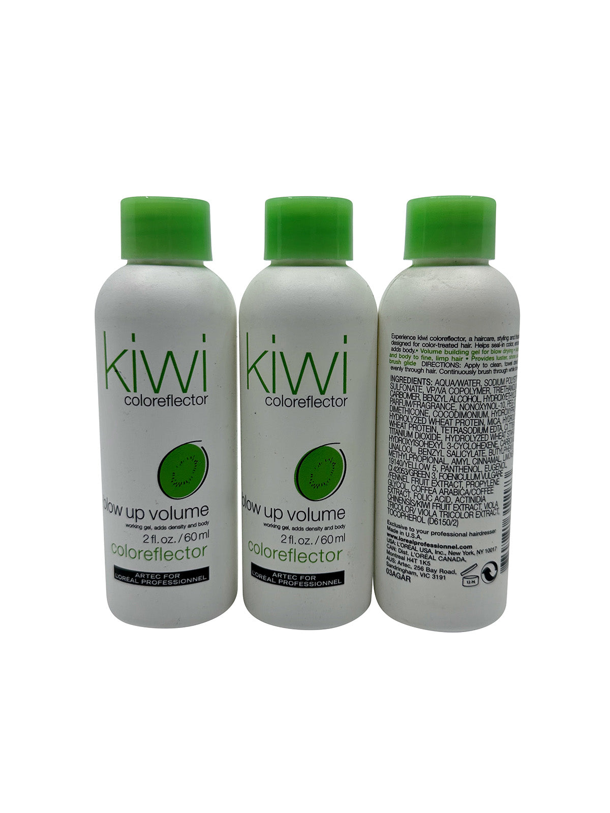 Artec Kiwi Coloreflector Blow Up Volume Working Gel Density & Volume 2 OZ Set of 3