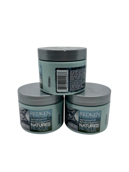 Redken Natures Rescue Cooling Deep Conditioner All Hair Types 1.7 OZ Set of 3