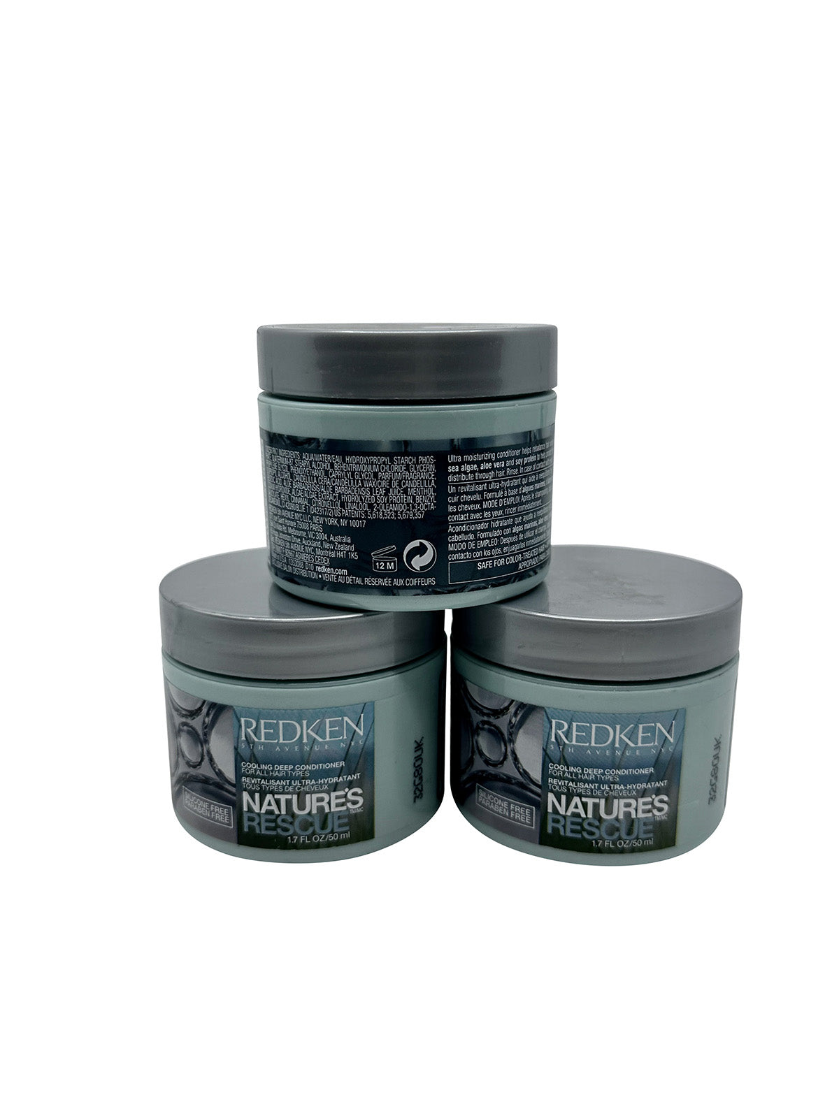 Redken Natures Rescue Cooling Deep Conditioner All Hair Types 1.7 OZ Set of 3