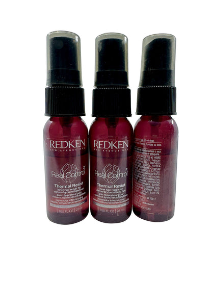 Redken Real Control Thermal Resist Dry, Damaged & Sensitized Hair .825 OZ 3 pack