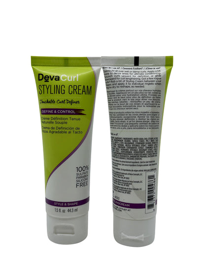 Deva Curl Styling Cream Define & Control 1.5 OZ Set of 2