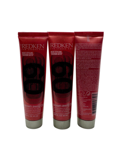 Redken Blown Away 09 Protective Blow Dry Gel .825 OZ Set of 3