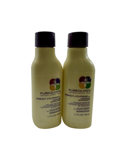 Pureology Perfect 4 Platinum Conditioner Color Treated Hair 1.7 OZ Set of 2