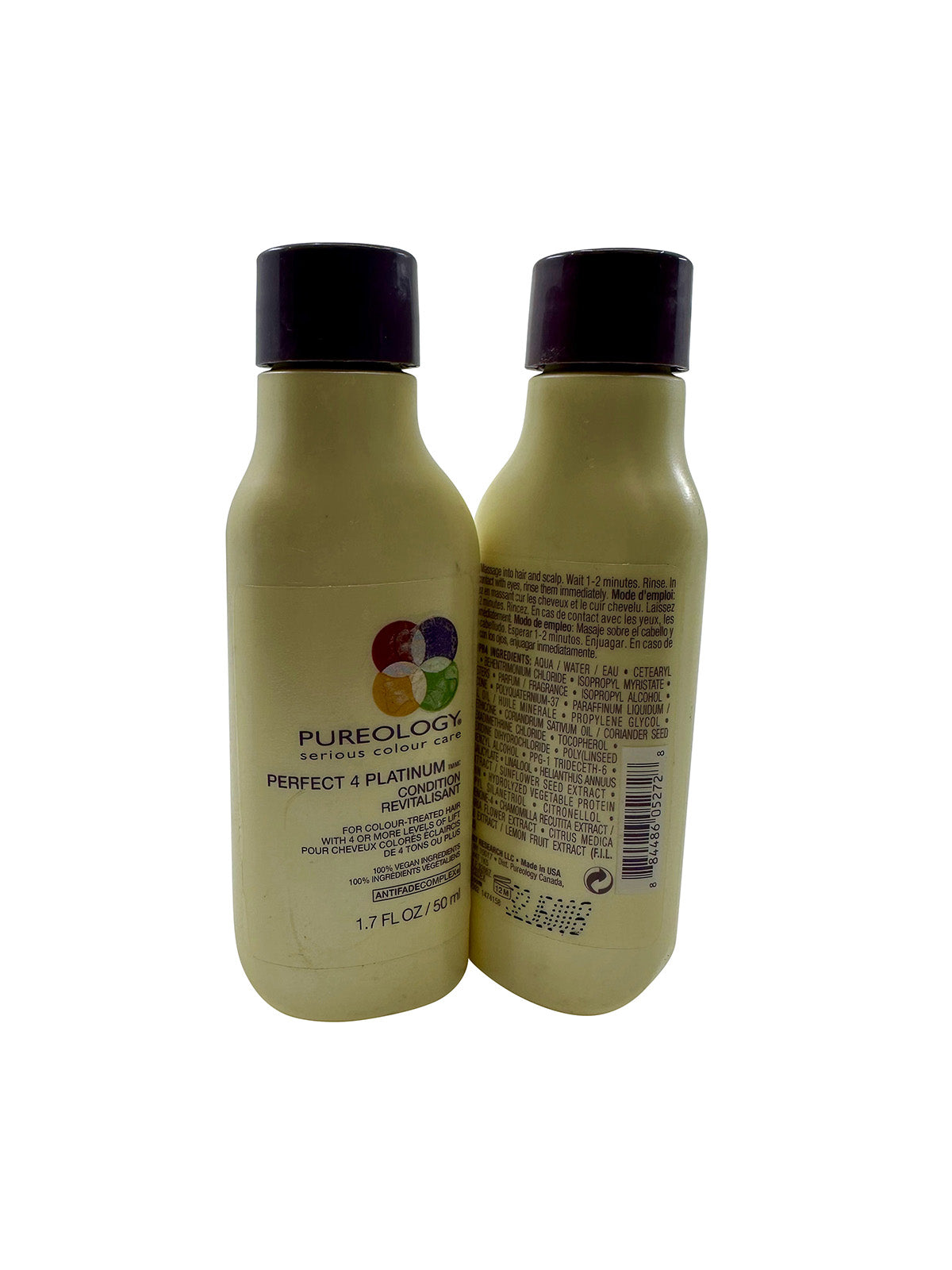 Pureology Perfect 4 Platinum Conditioner Color Treated Hair 1.7 OZ Set of 2