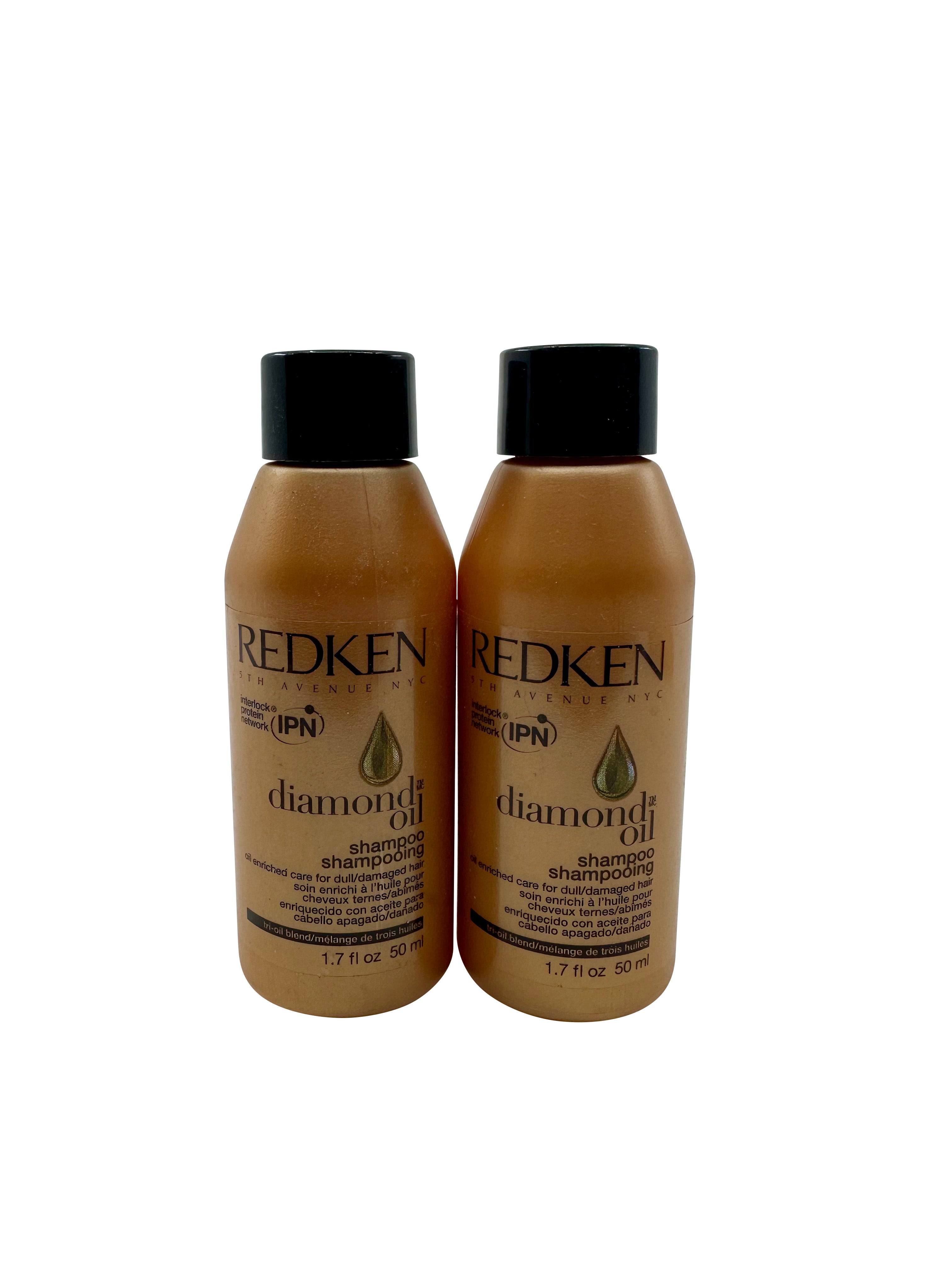 Redken Diamond Oil Shampoo Dull & Damaged Hair 1.7 OZ Set of 2