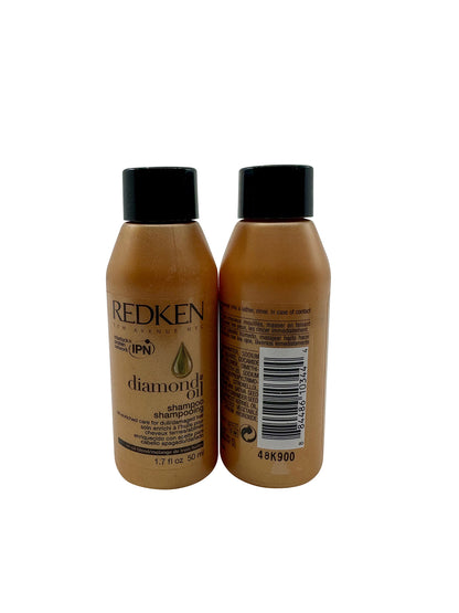 Redken Diamond Oil Shampoo Dull & Damaged Hair 1.7 OZ Set of 2