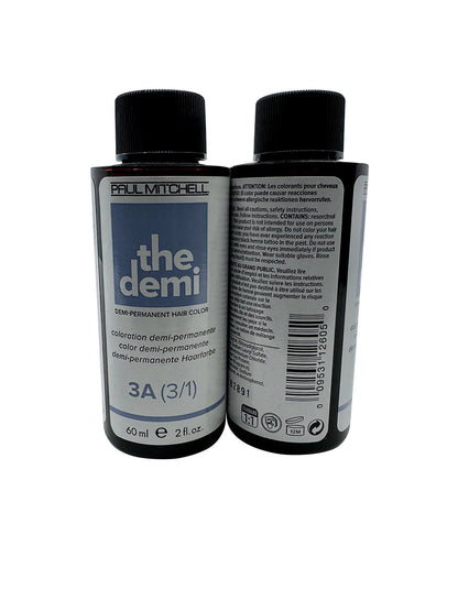 Paul Mitchell The Demi Demi Permanent Hair Color 3A 2 OZ Set of 2